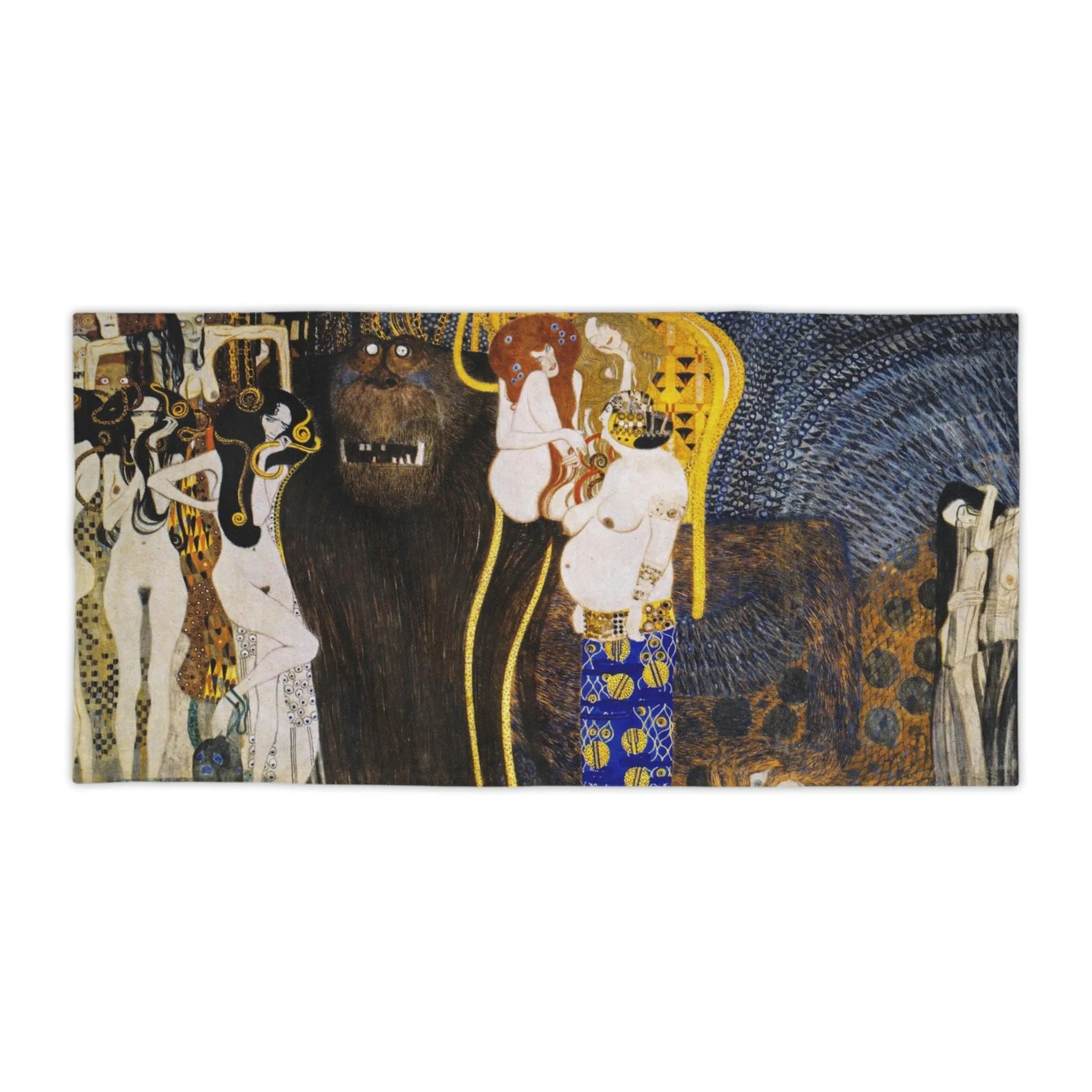 The Hostile Powers Gustav Klimt Beach Towels