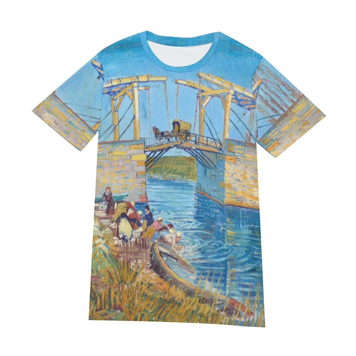 The Langlois Bridge at Arles with Women Washing T-Shirt