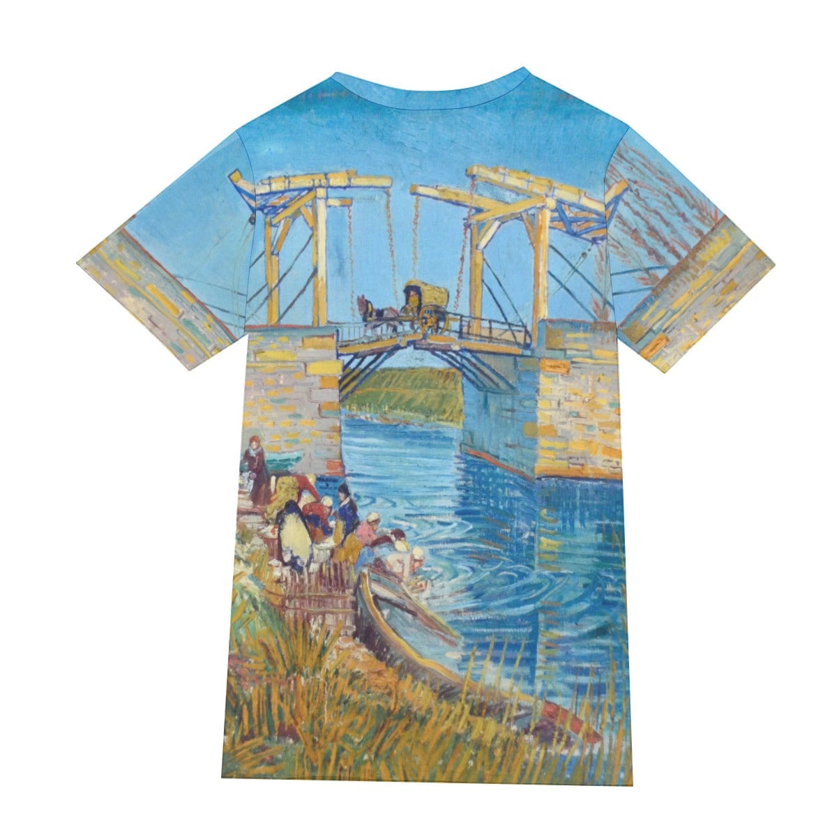 The Langlois Bridge at Arles with Women Washing T-Shirt