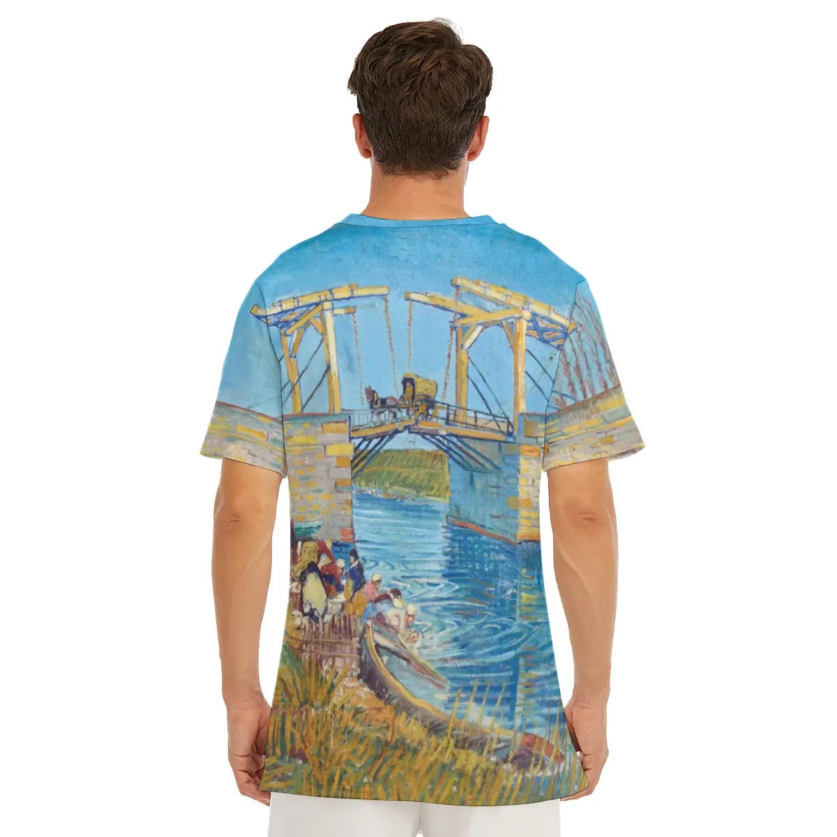 The Langlois Bridge at Arles with Women Washing T-Shirt