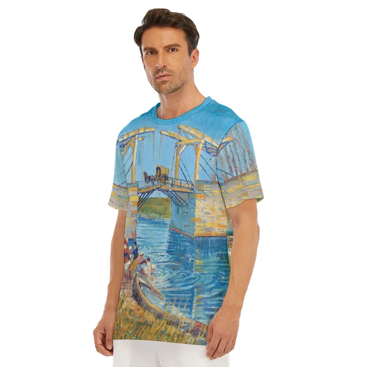 The Langlois Bridge at Arles with Women Washing T-Shirt