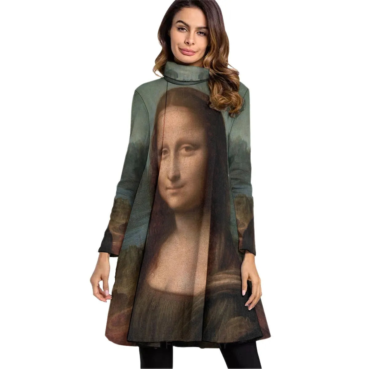 The Mona Lisa by Leonardo da Vinci Art Dress Long Sleeve