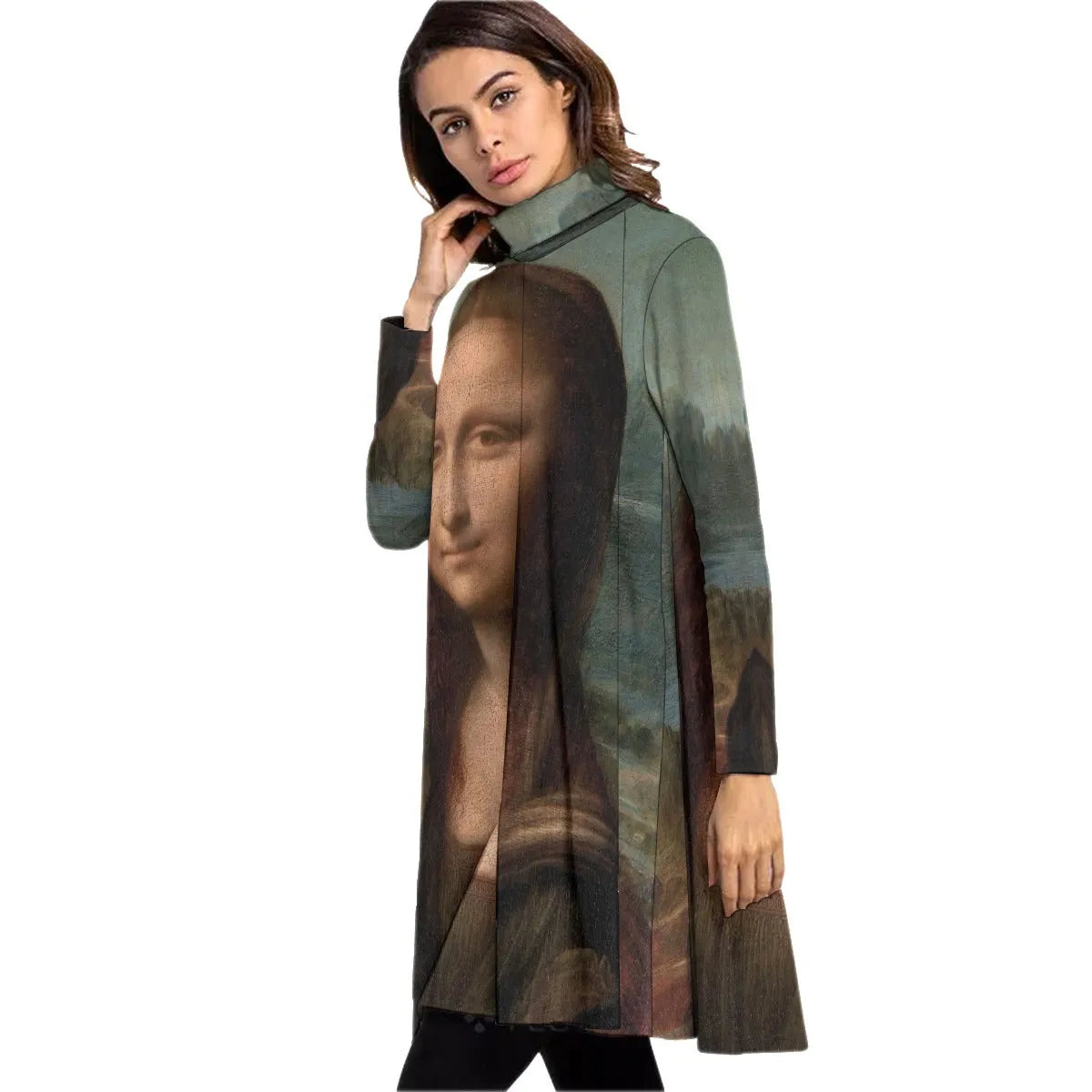 The Mona Lisa by Leonardo da Vinci Art Dress Long Sleeve