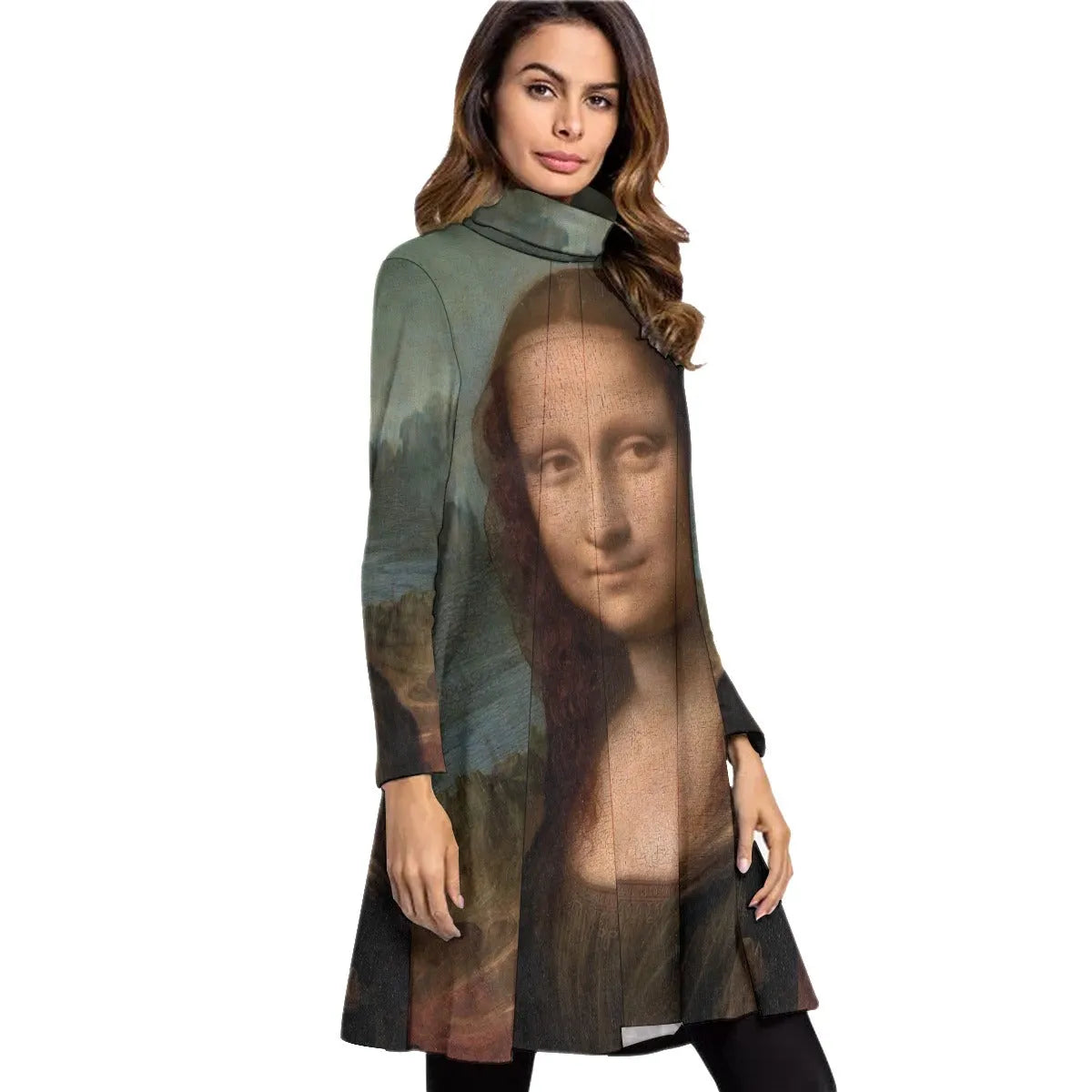 The Mona Lisa by Leonardo da Vinci Art Dress Long Sleeve