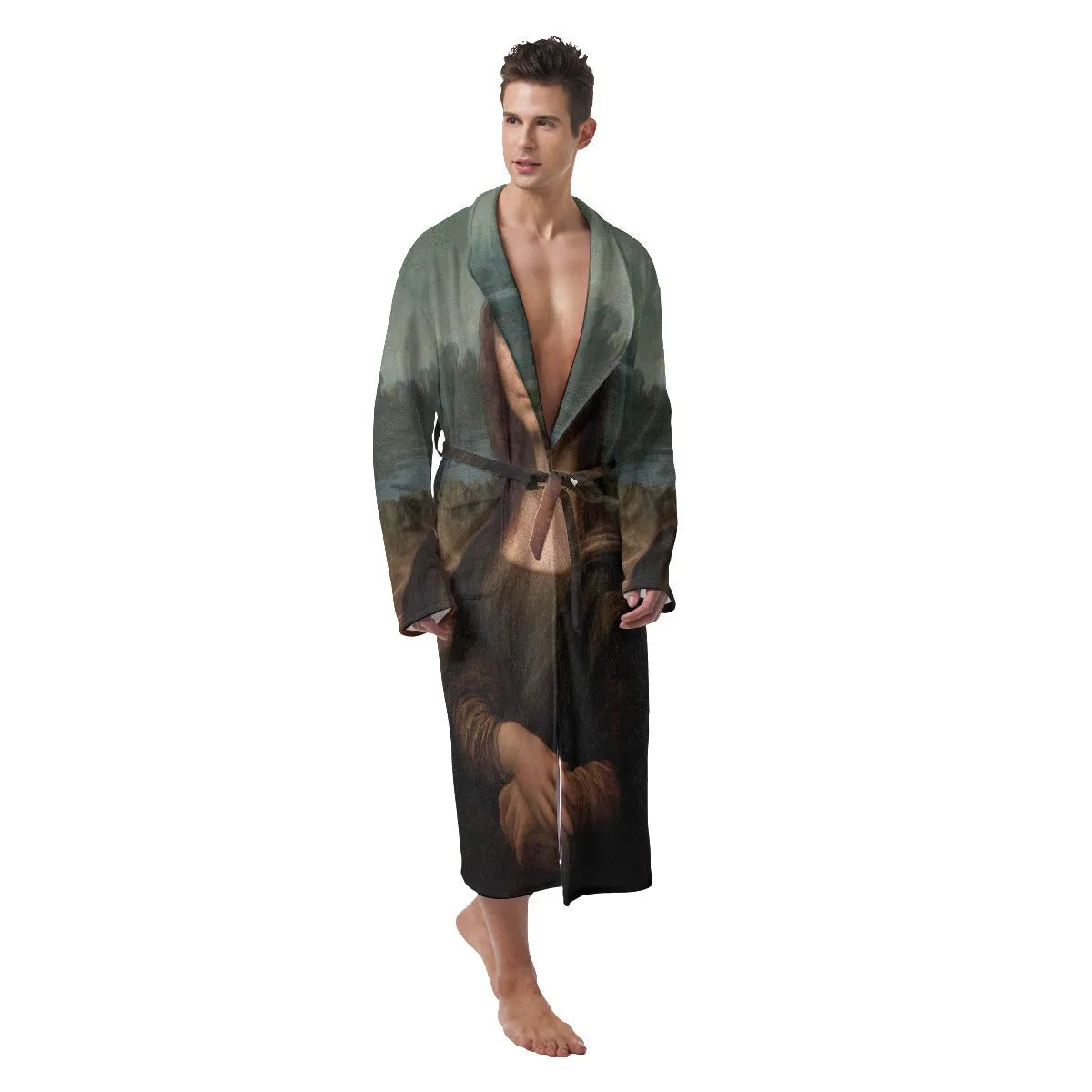 The Mona Lisa by Leonardo da Vinci Art Fleece Robe