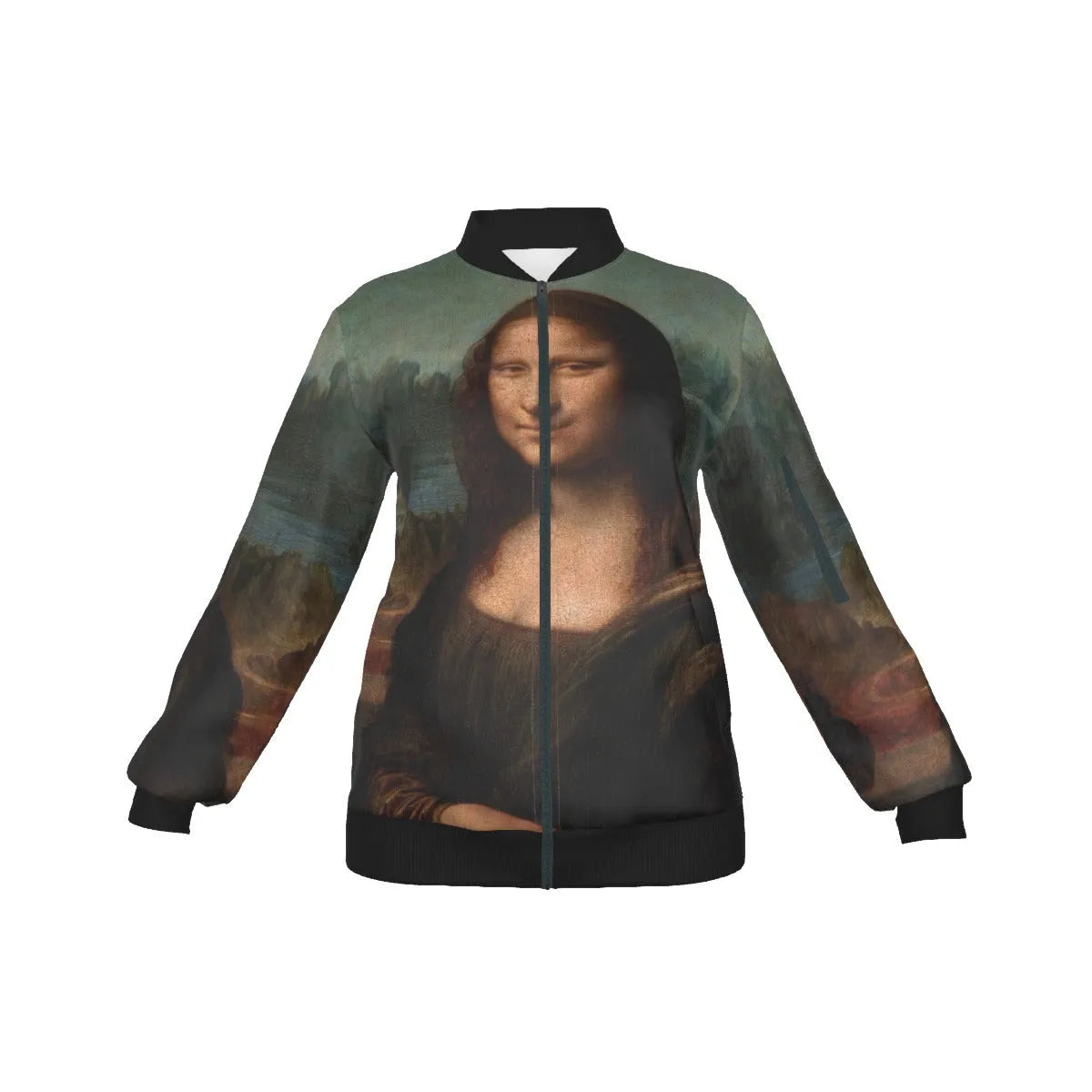 The Mona Lisa by Leonardo da Vinci Women’s Bomber Jacket