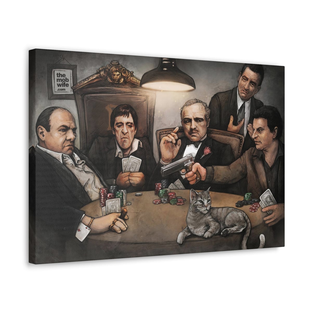 Gangsters Playing Cards Poster