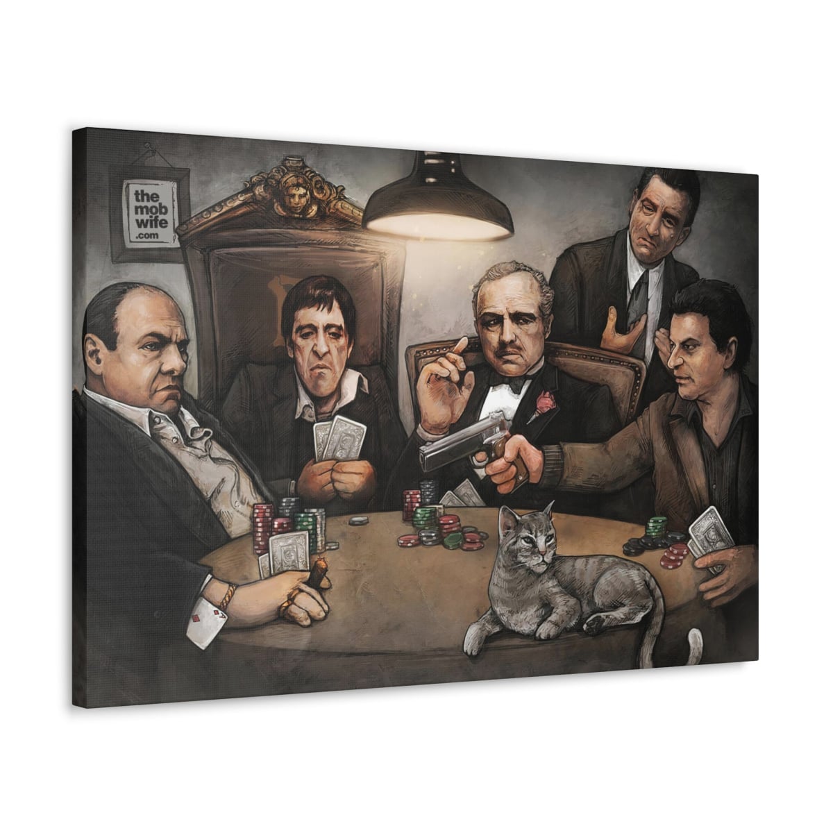 Home Decor Wall Art with Crime Boss Illustration