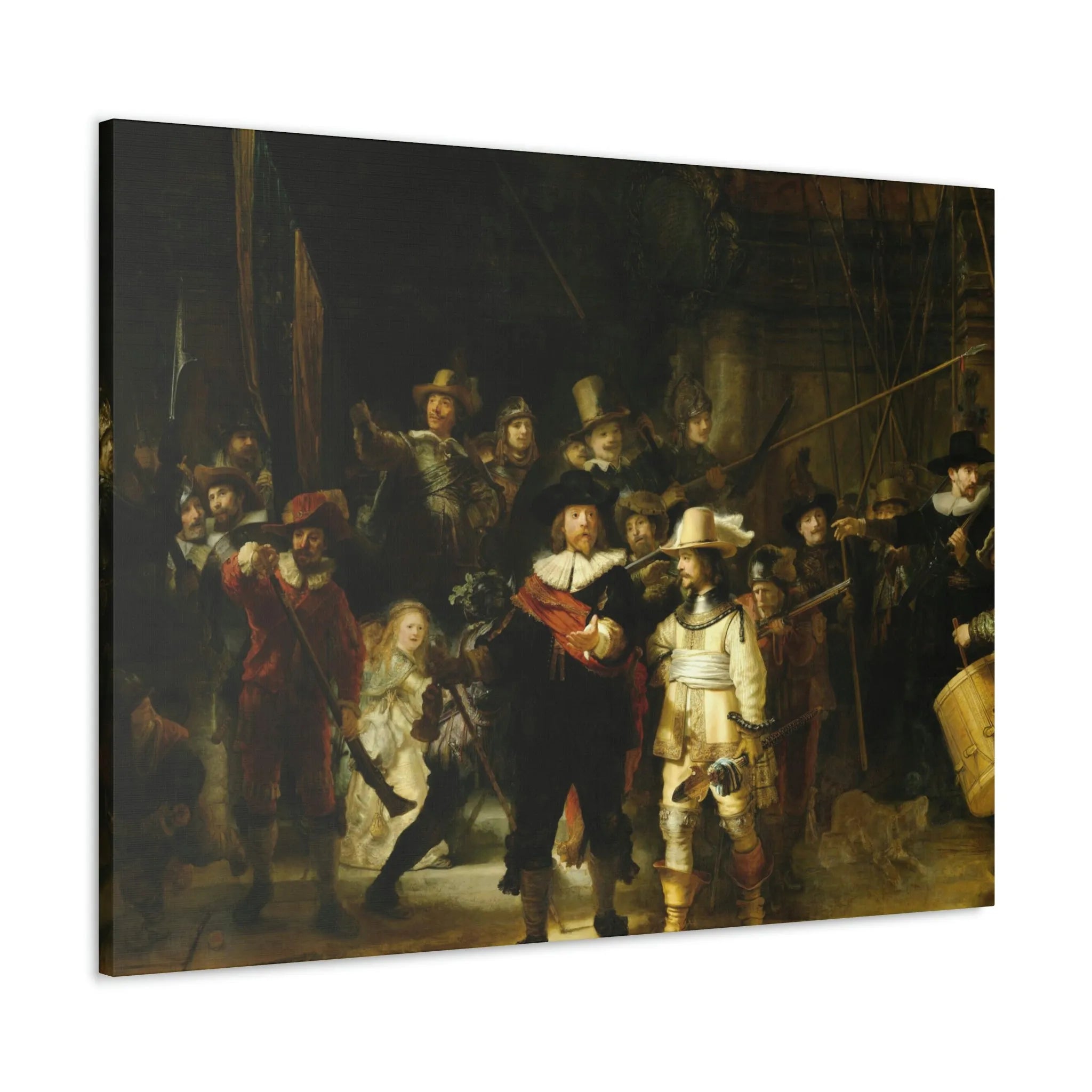 The Night Watch by Rembrandt Art Canvas Gallery Wraps