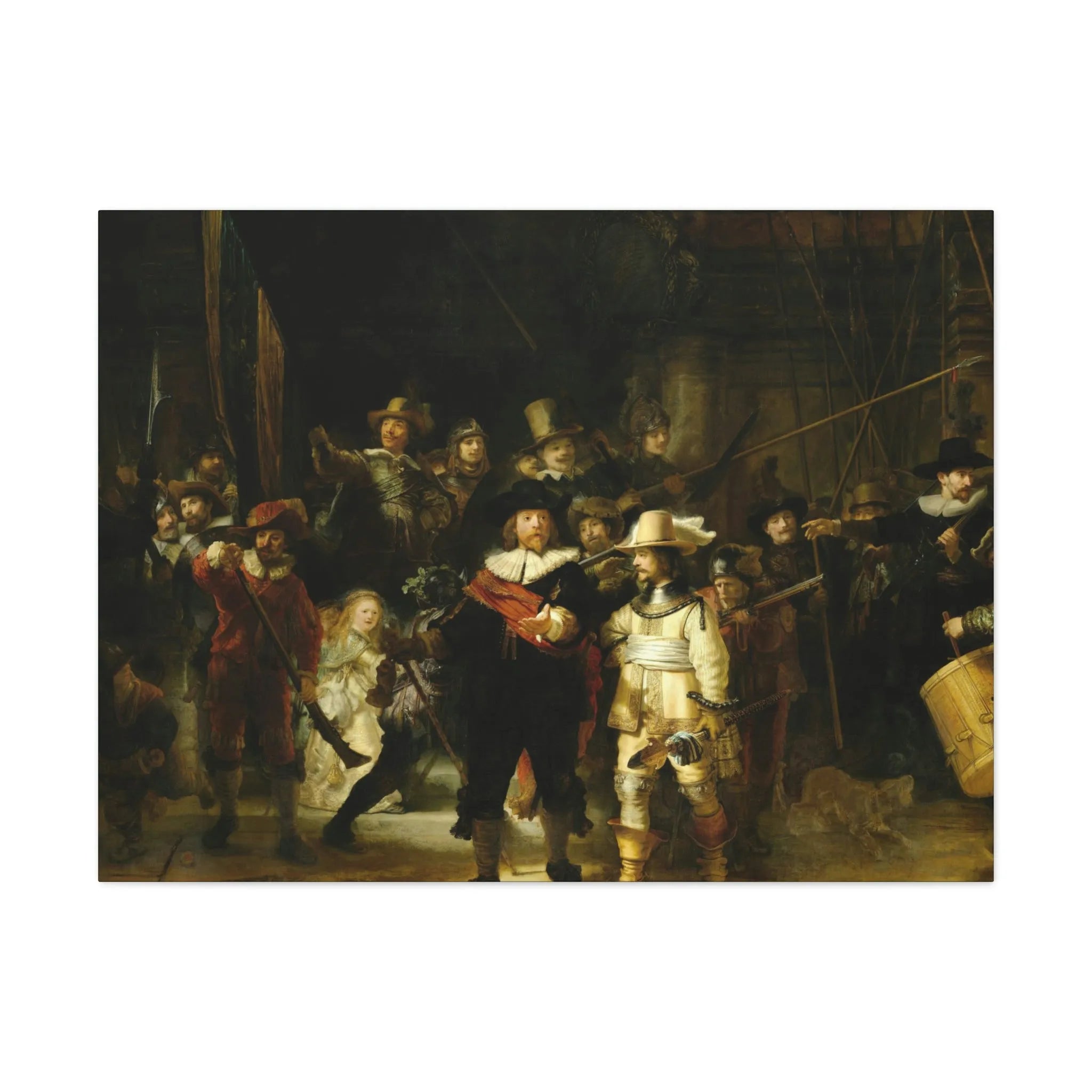 The Night Watch by Rembrandt Art Canvas Gallery Wraps