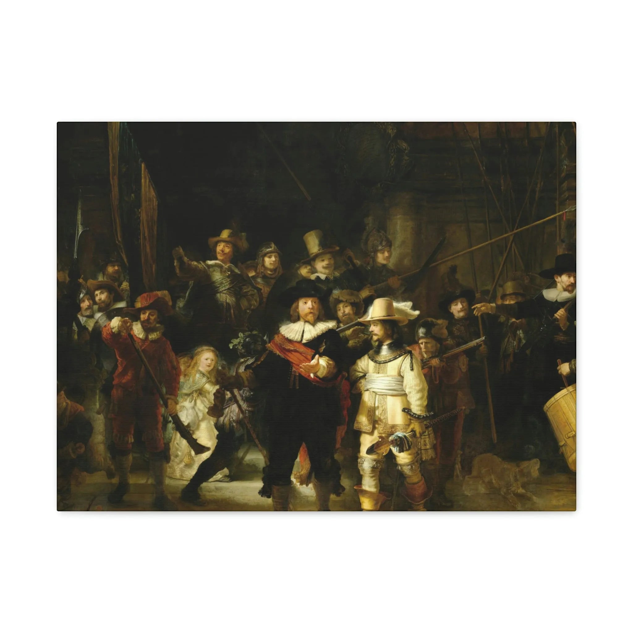 The Night Watch by Rembrandt Art Canvas Gallery Wraps