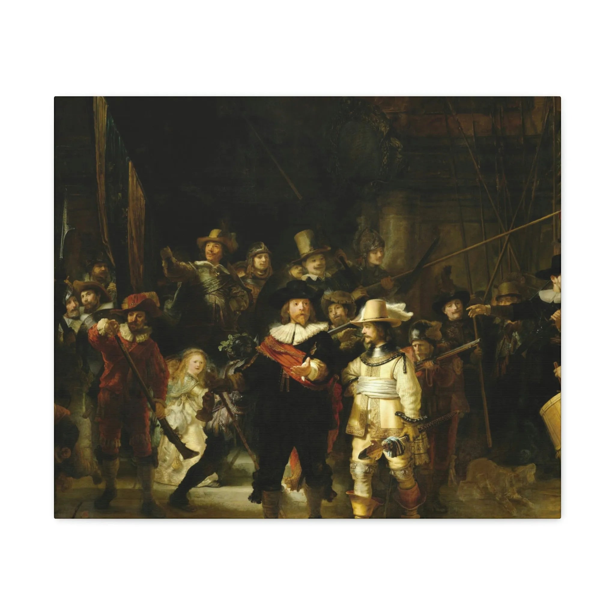 The Night Watch by Rembrandt Art Canvas Gallery Wraps