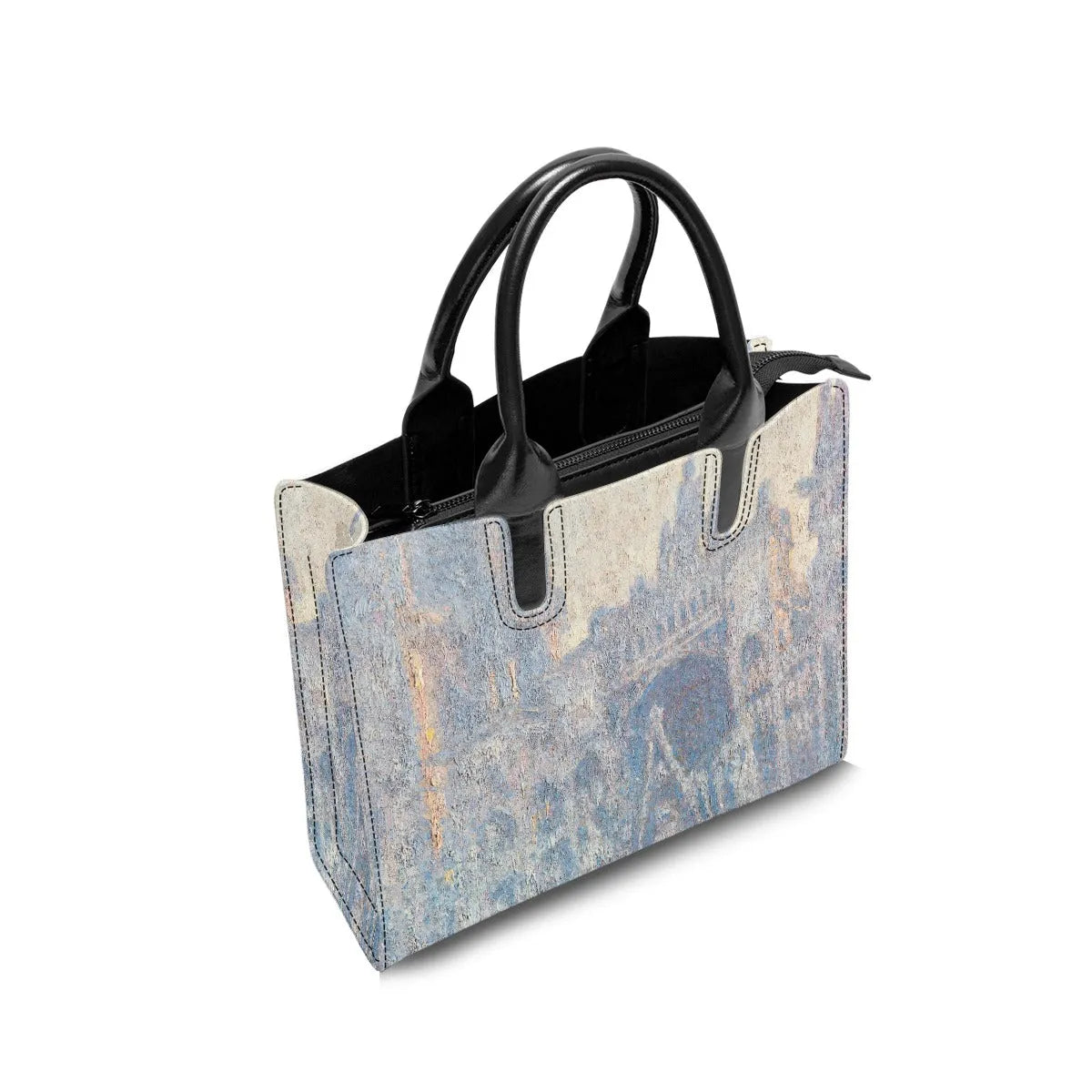 The Portal of Rouen Cathedral by Claude Monet Fashion Handbag