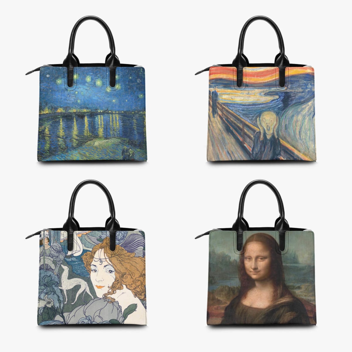 The Portal of Rouen Cathedral by Claude Monet Fashion Handbag