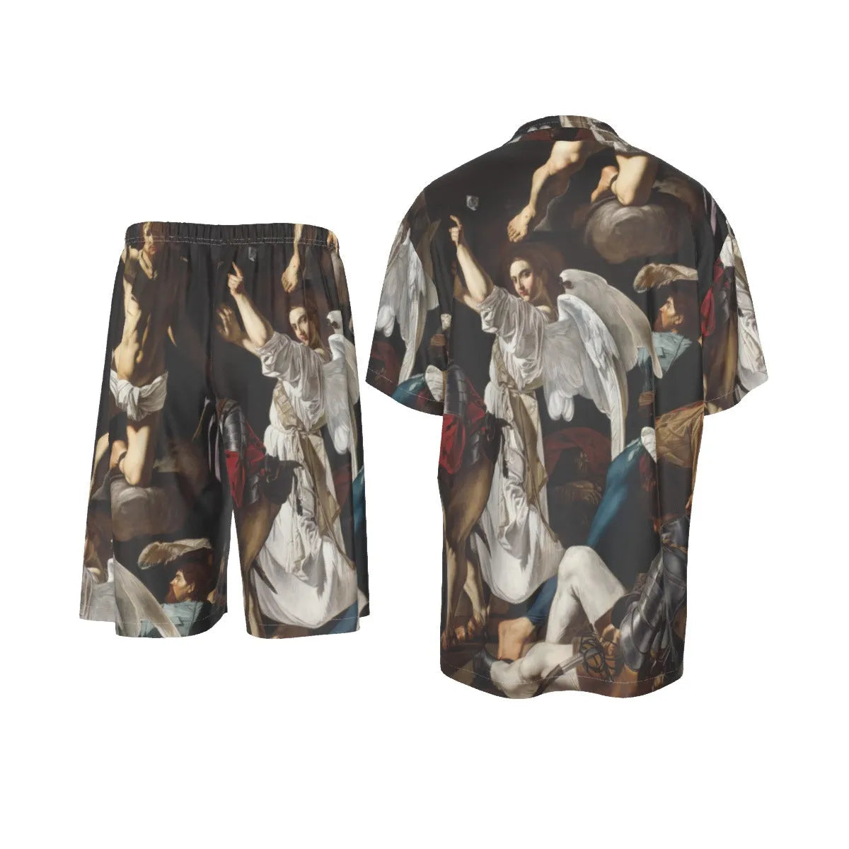 The Resurrection Cecco del Caravaggio Art Silk Shirt Suit Set