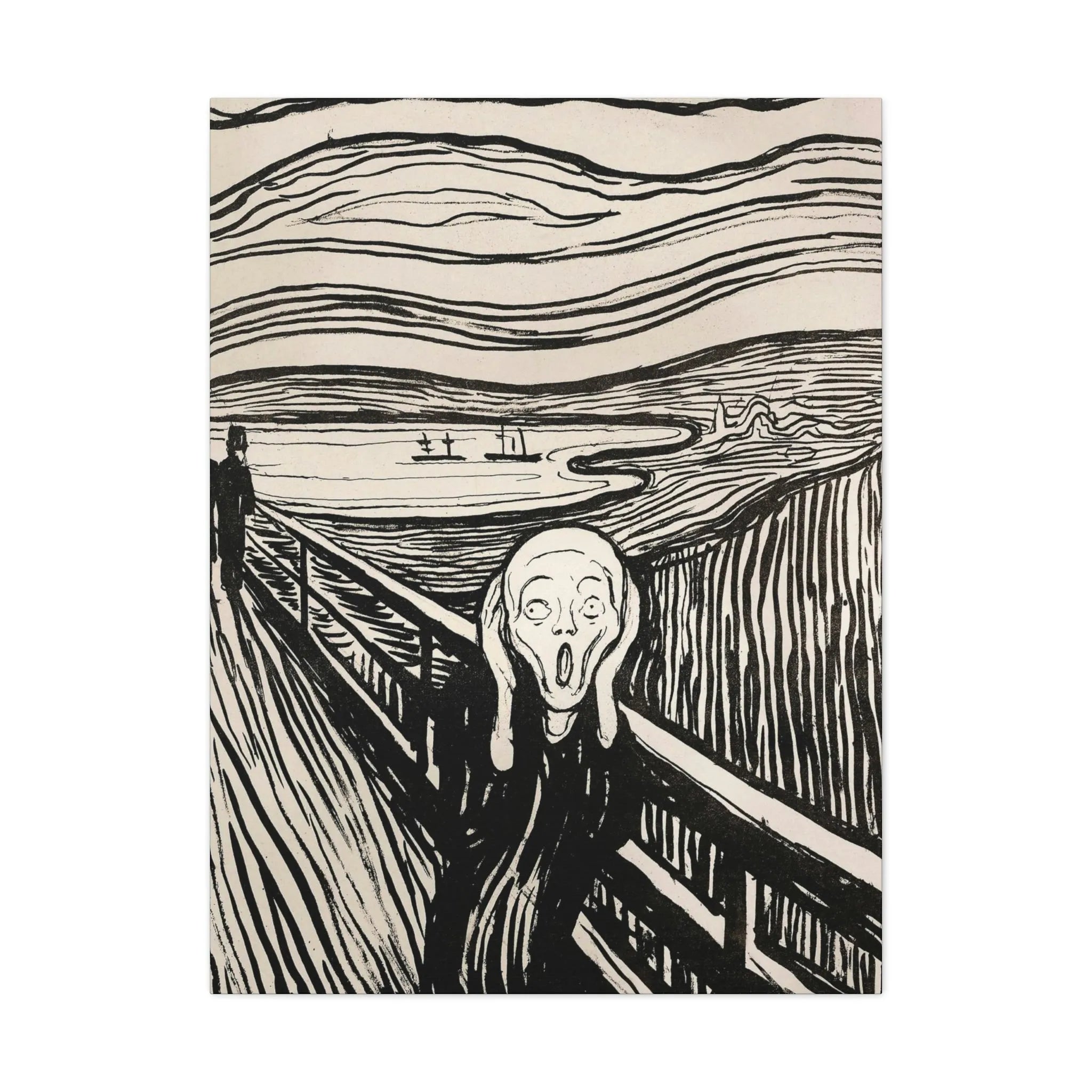 Skriget 1893 Edvard Munch Kunstlærred Galleri Wraps