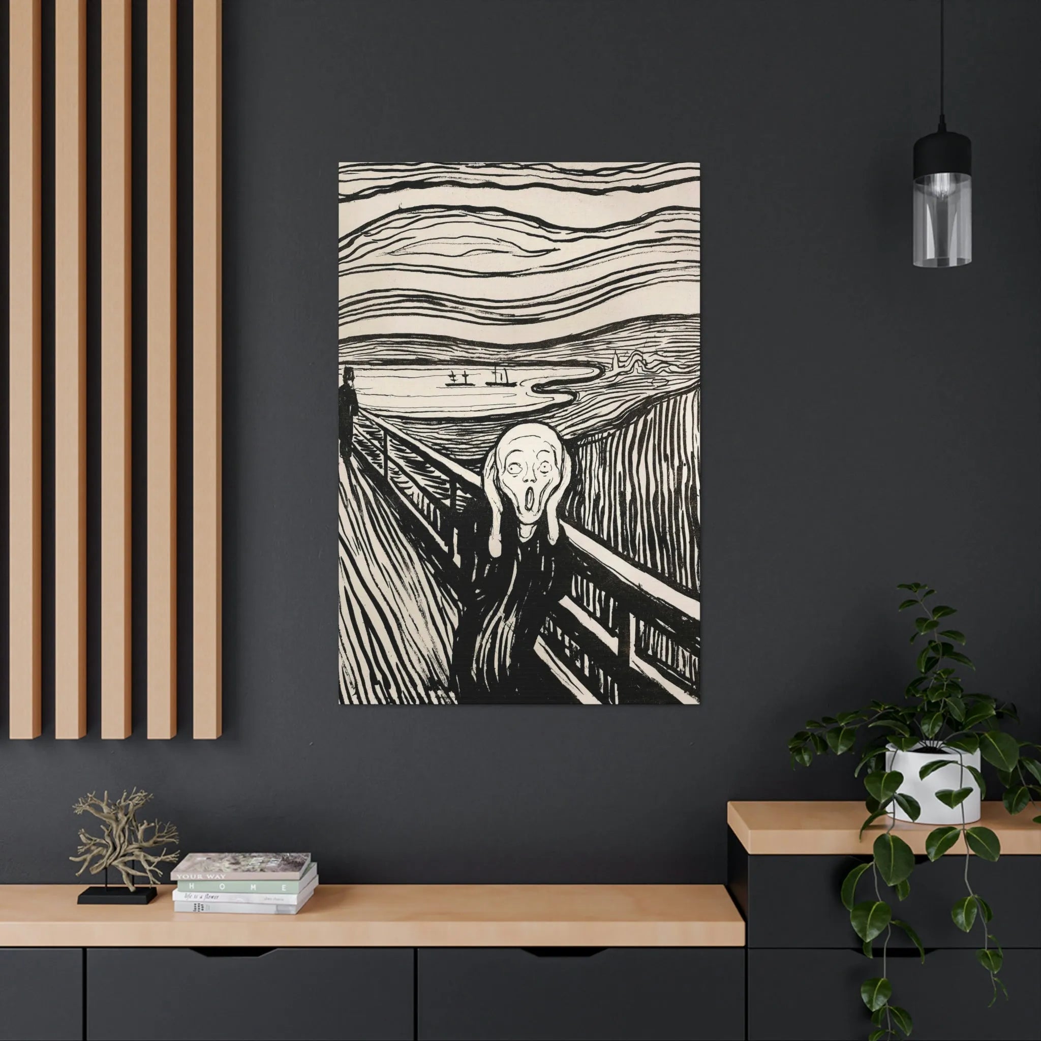 Skriget 1893 Edvard Munch Kunstlærred Galleri Wraps