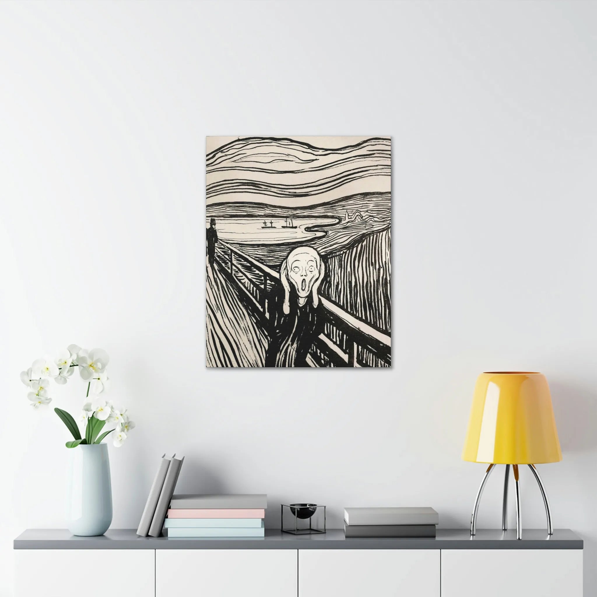 Skriget 1893 Edvard Munch Kunstlærred Galleri Wraps