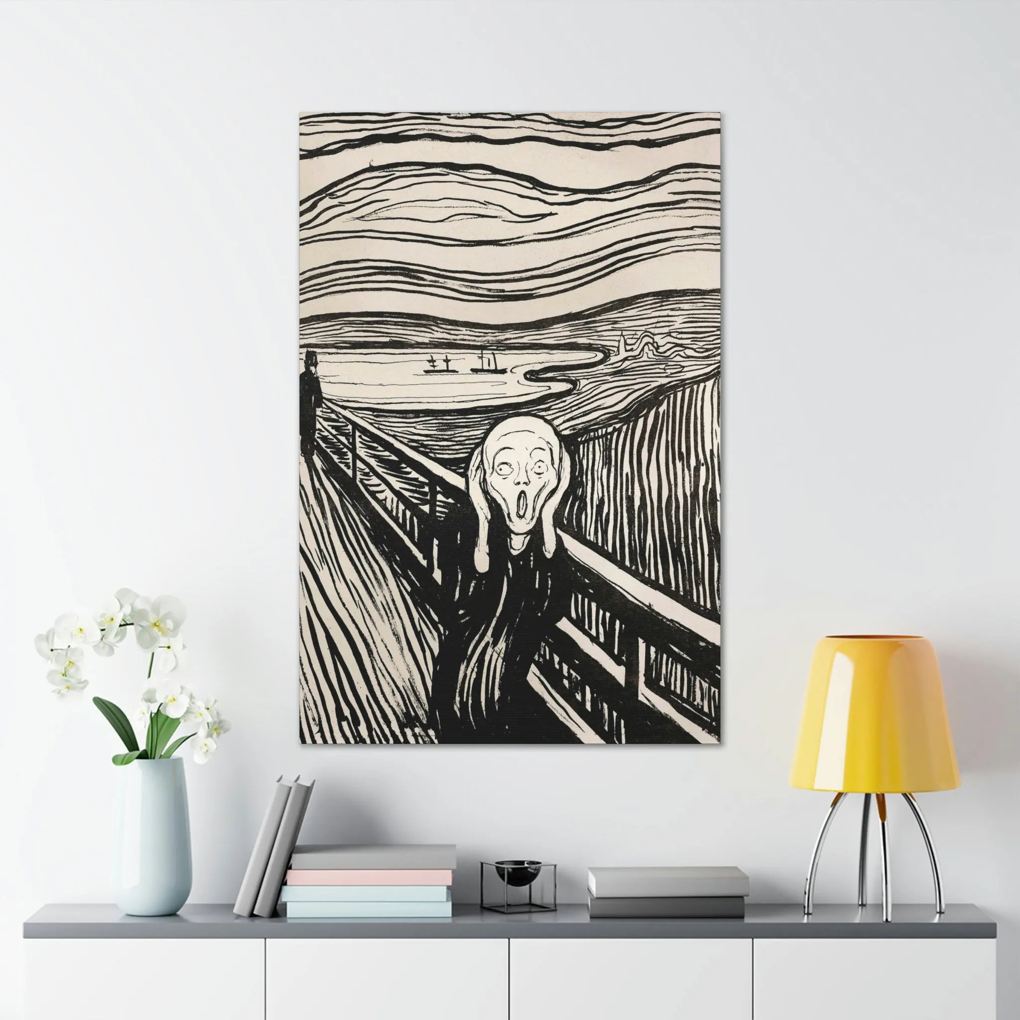 Skriget 1893 Edvard Munch Kunstlærred Galleri Wraps