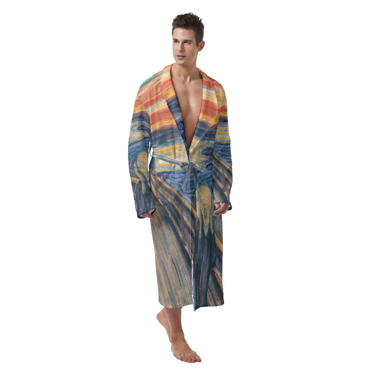 The Scream by Edvard Munch Painting Heavy Fleece Robe