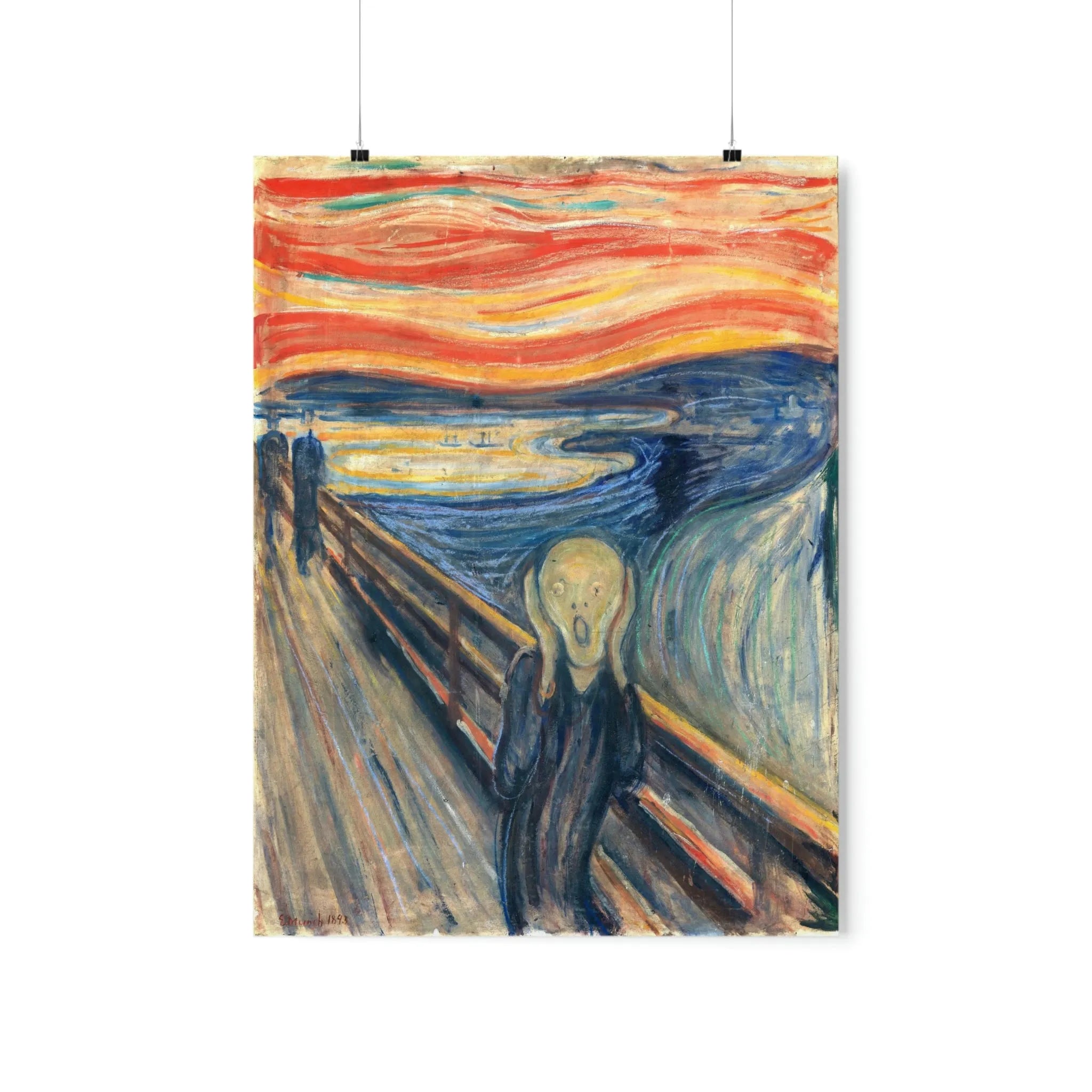 The Scream by Edvard Munch Painting Premium Posters