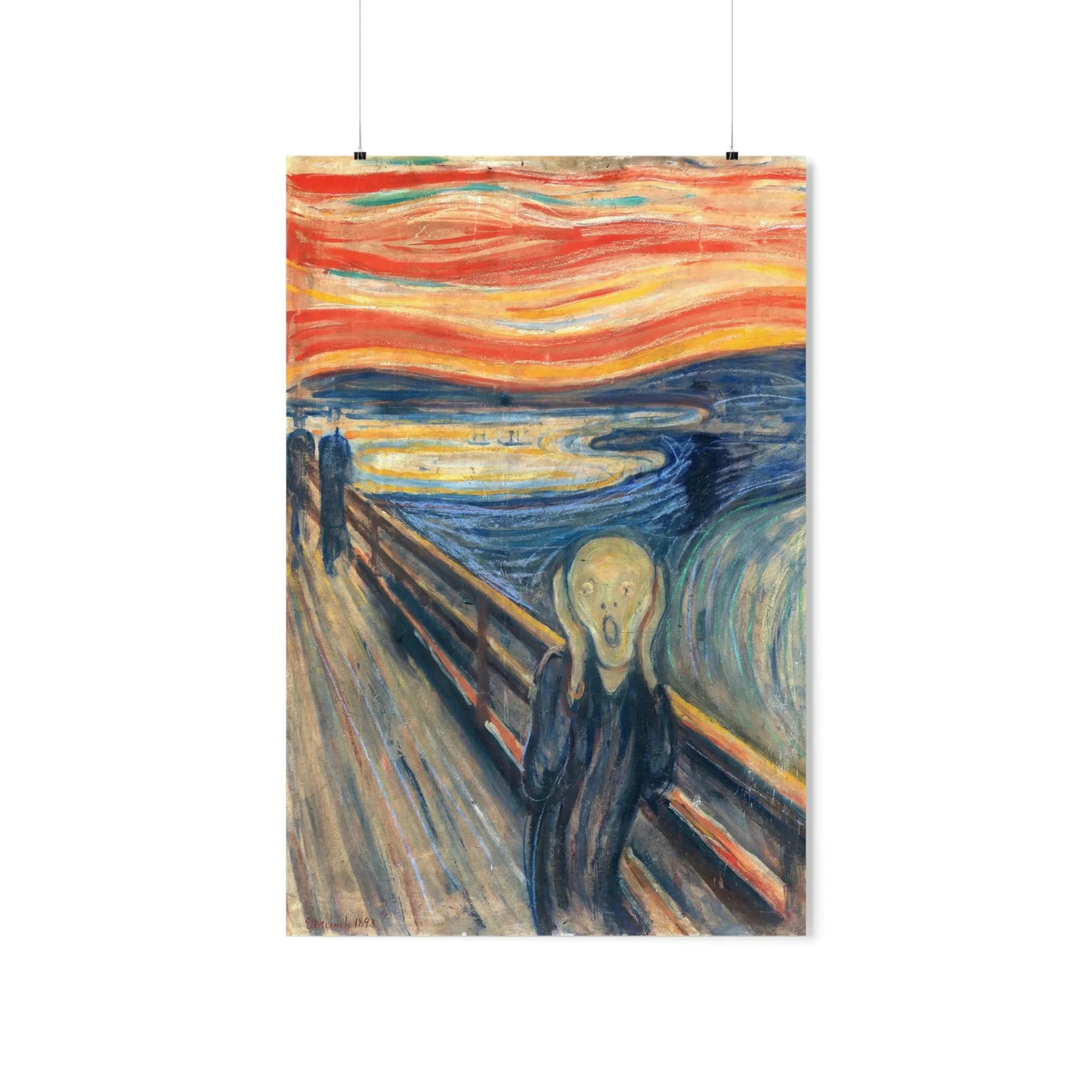 The Scream by Edvard Munch Painting Premium Posters