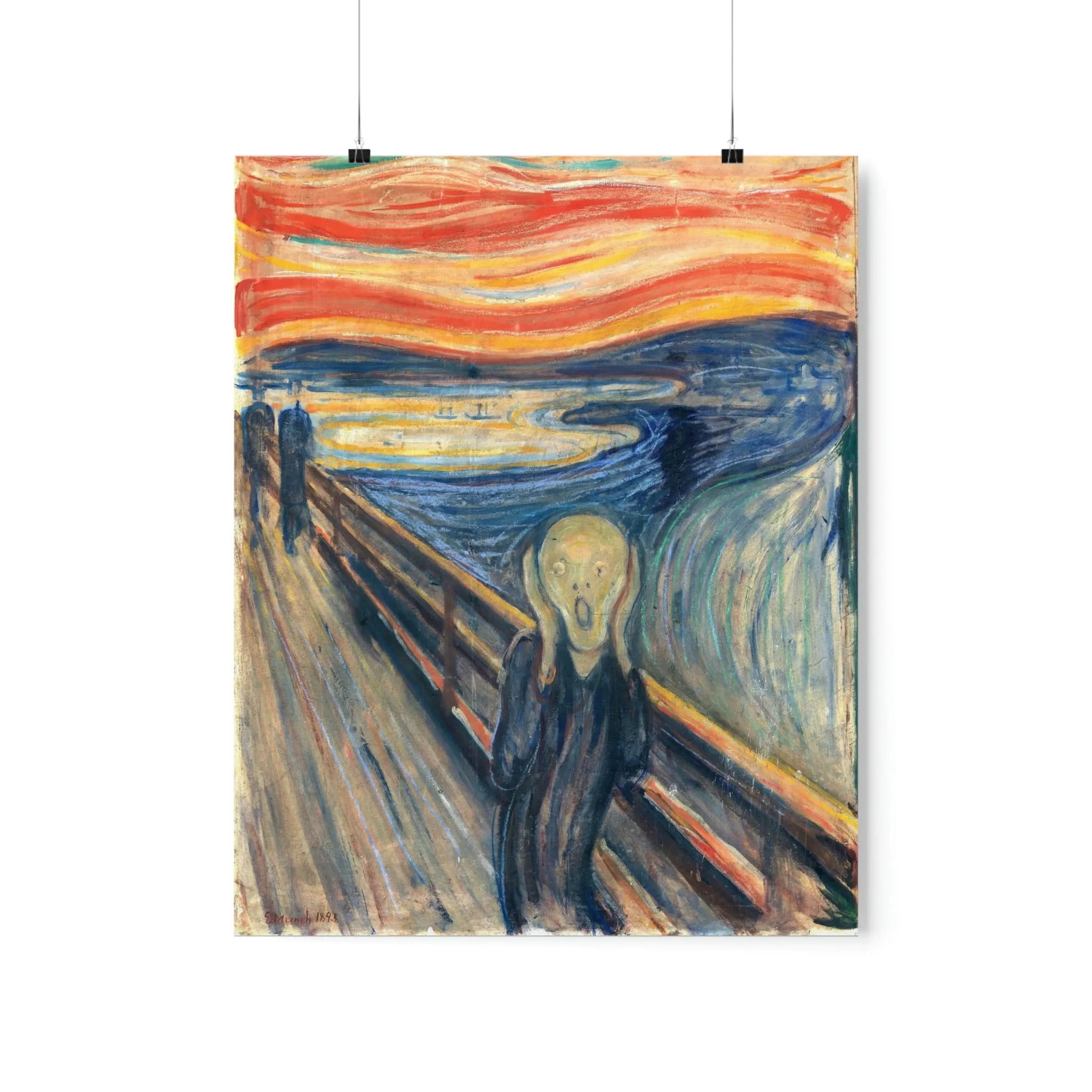 The Scream by Edvard Munch Painting Premium Posters