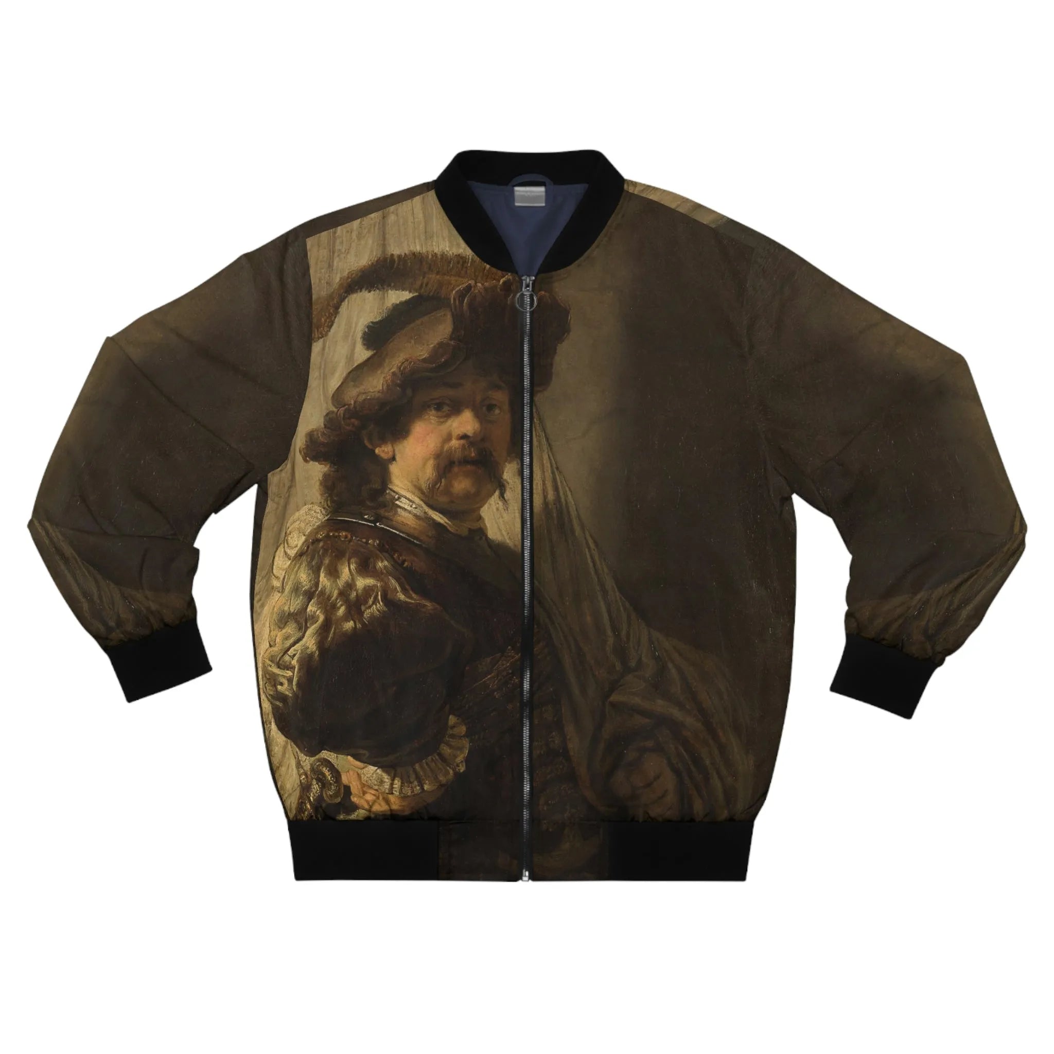 The Standard Bearer by Rembrandt Art Bomber Jacket