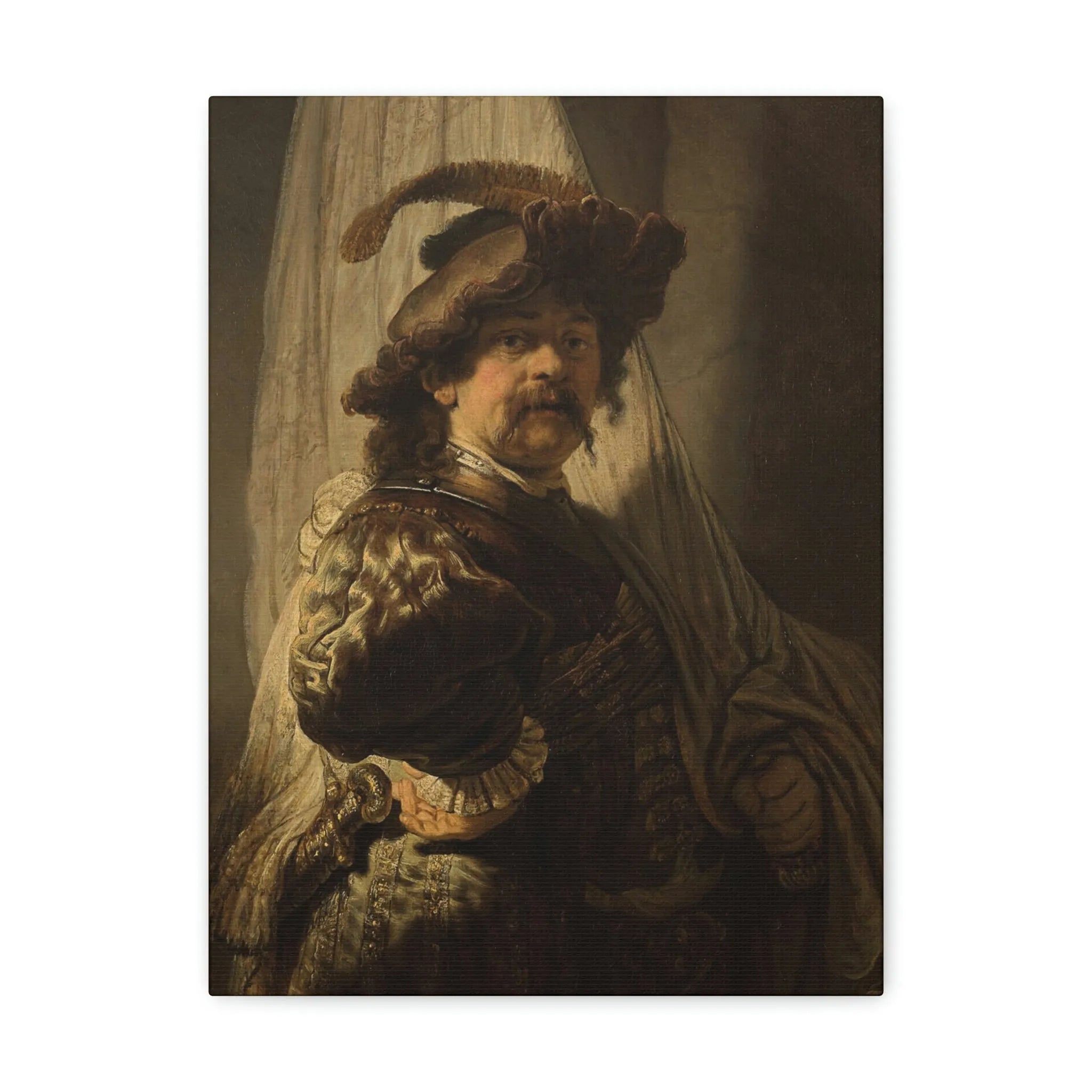 The Standard Bearer by Rembrandt Art Canvas Gallery Wraps