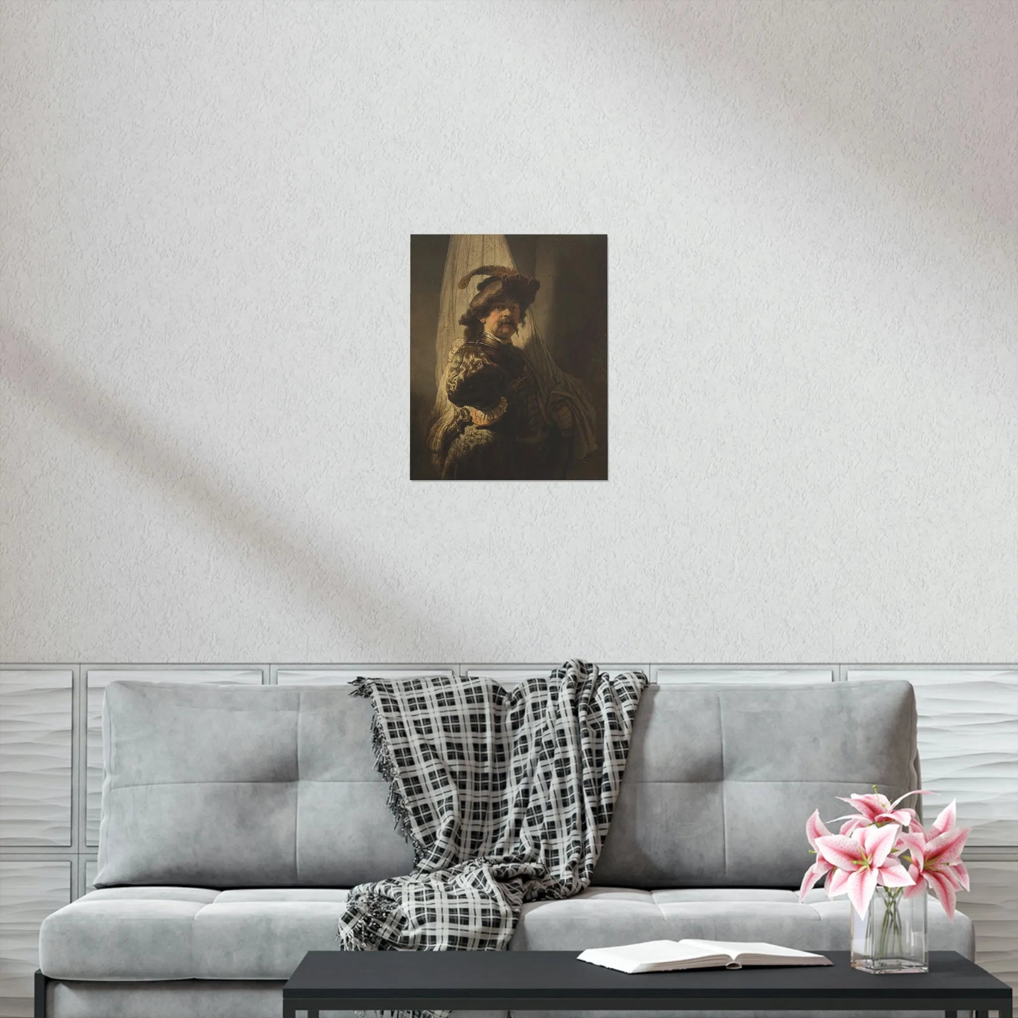 The Standard Bearer by Rembrandt Art Premium Posters