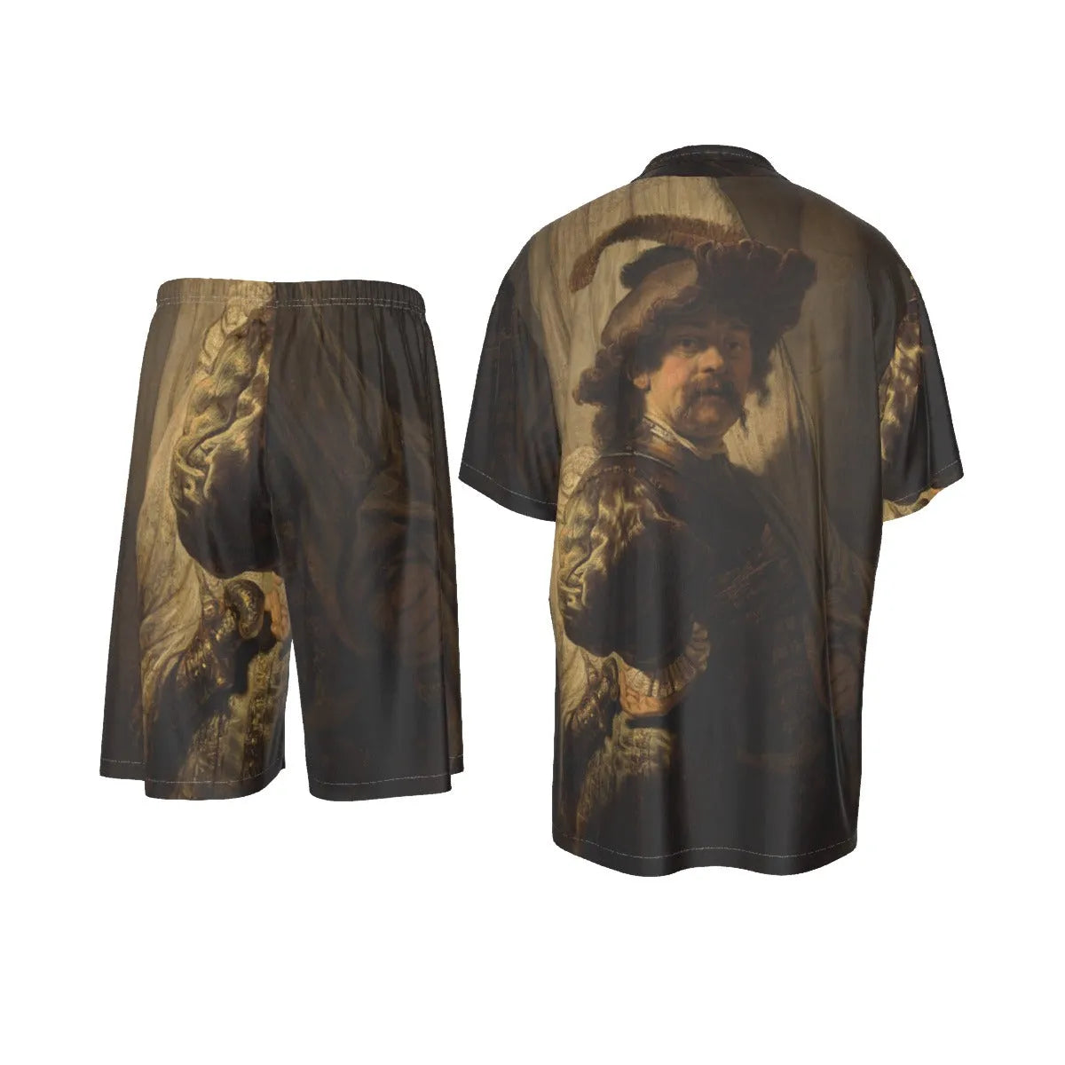 The Standard Bearer by Rembrandt Art Silk Shirt Suit Set