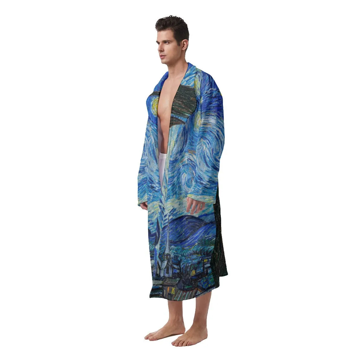 The Starry Night Van Gogh Art Heavy Fleece Robe