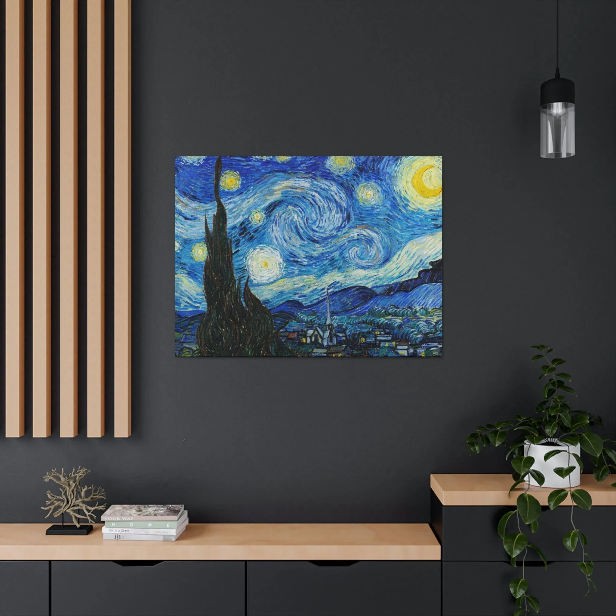 The Starry Night Van Gogh Canvas Gallery Wraps - Famous Art