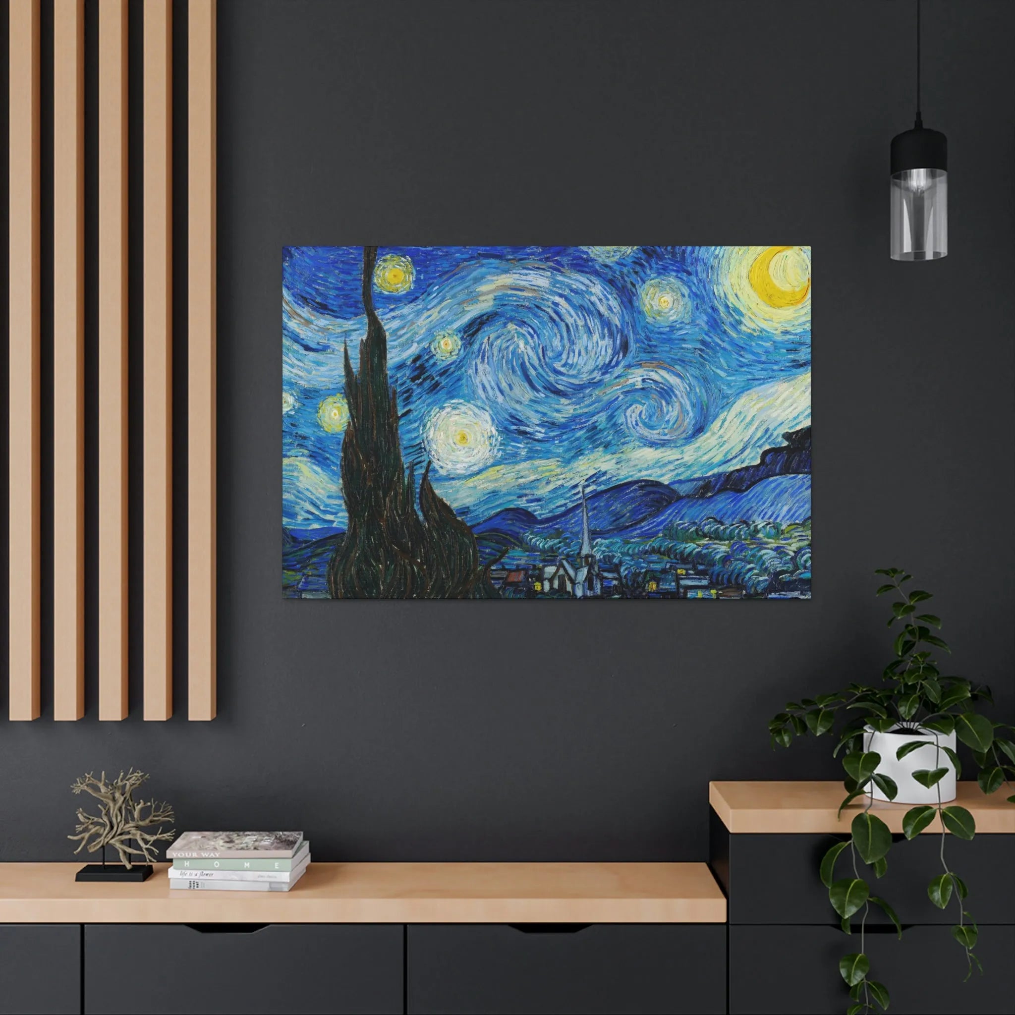 The Starry Night Van Gogh Canvas Gallery Wraps - Famous Art