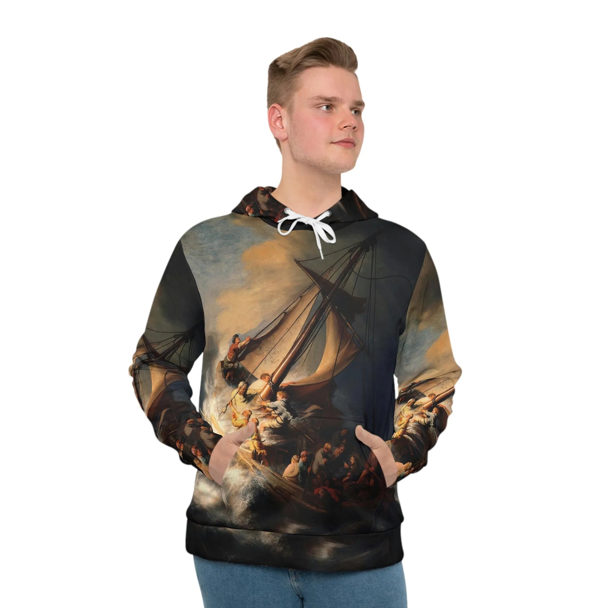 The Storm on the Sea of Galilee by Rembrandt Art Hoodie