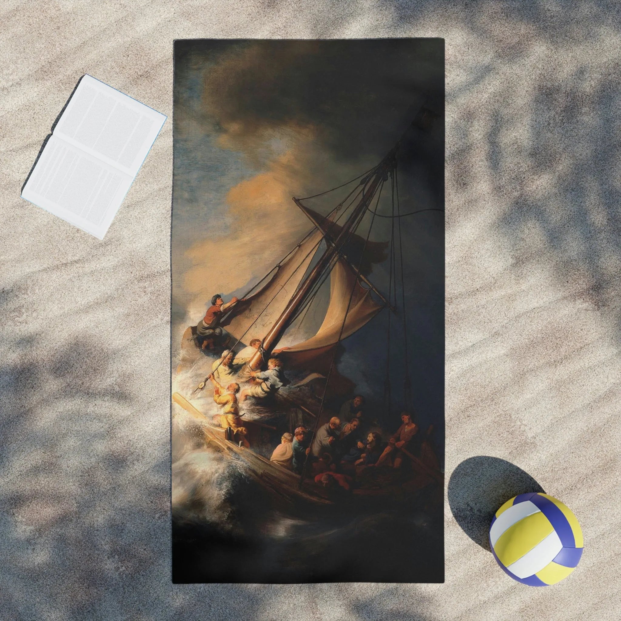 The Storm on the Sea of Galilee by Rembrandt Beach Towels