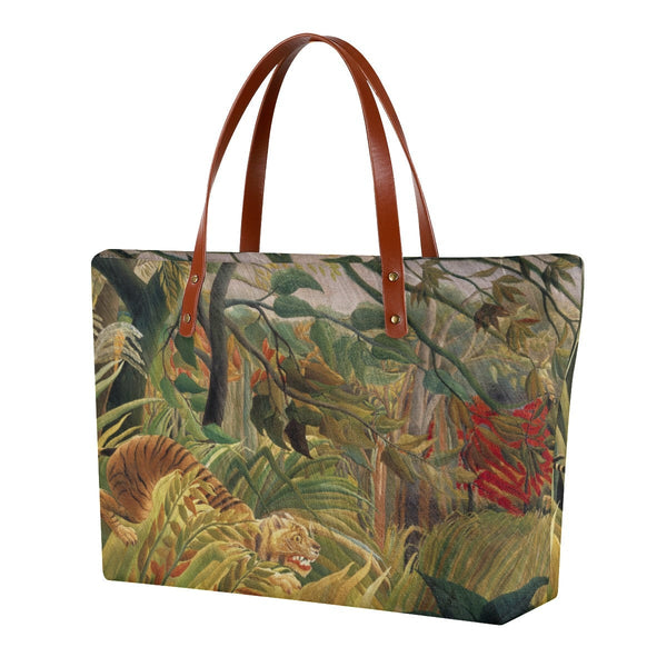 Tiger in a Tropical Storm by Henri Rousseau Tote Bag