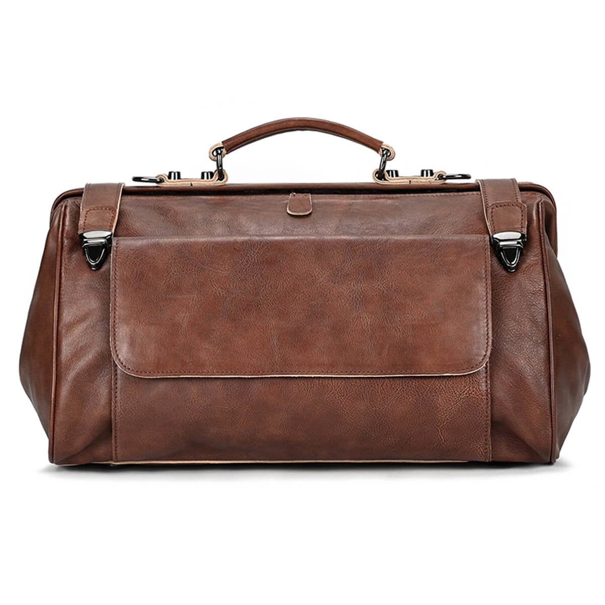 Premium Leather Travel Duffle Bag