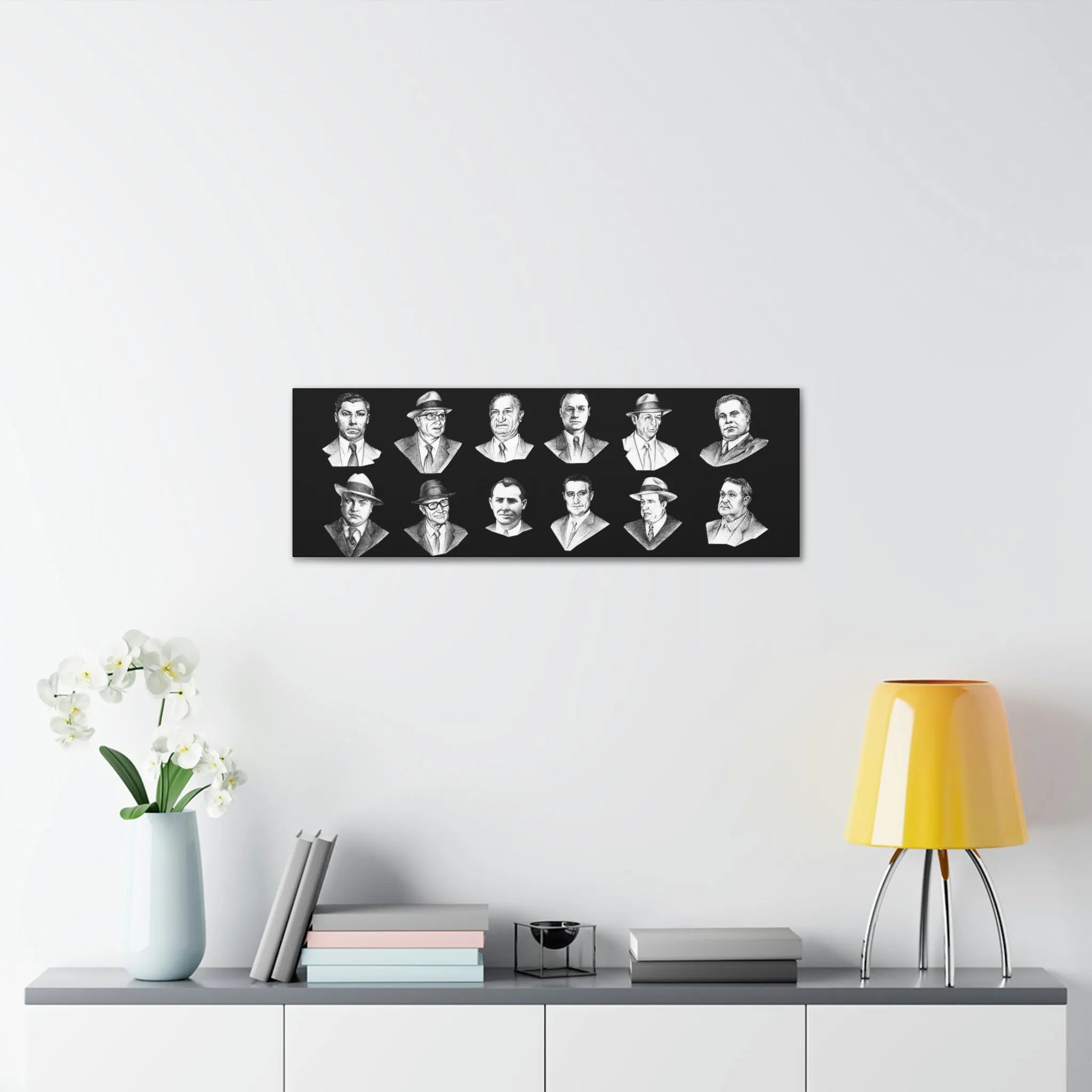 Top Real-Life Mob Bosses Cosa Nostra Canvas Gallery Wraps