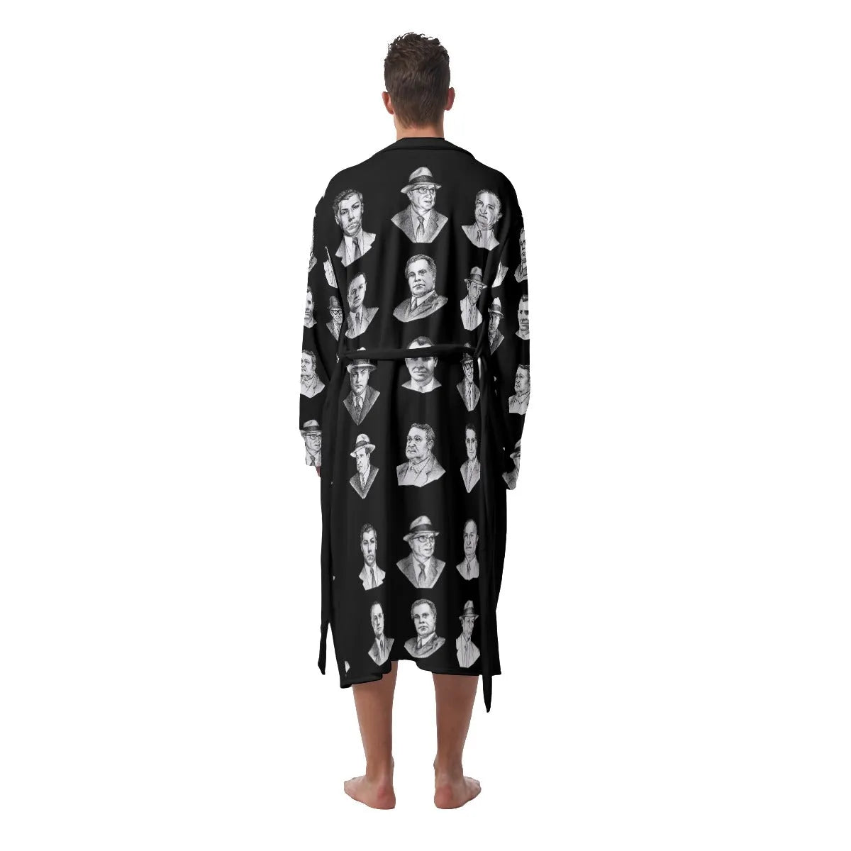 Top Real-Life Mob Bosses Cosa Nostra Heavy Fleece Robe