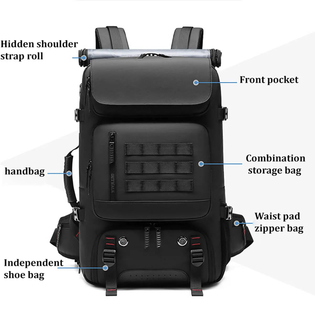 Travel Outdoor Backpack 60L Waterproof Mountaineering Bag