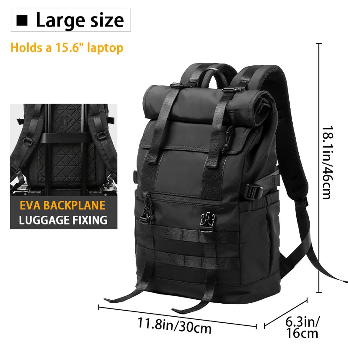 Travel Waterproof Backpack 3-in-1 Convertible Large Capacity