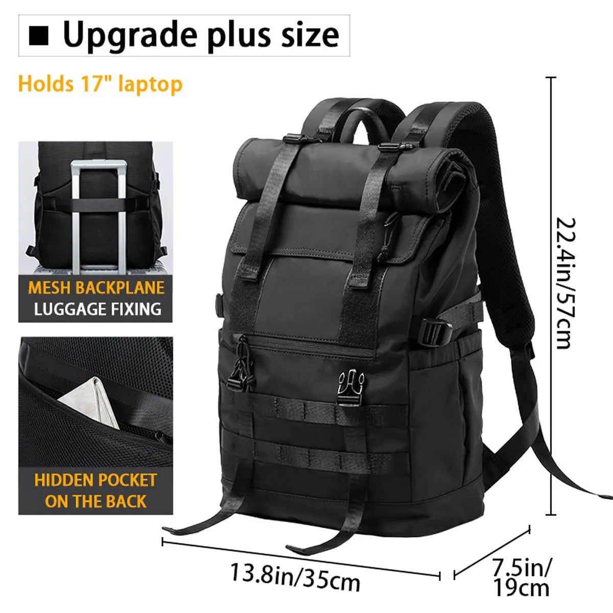 Travel Waterproof Backpack 3-in-1 Convertible Large Capacity