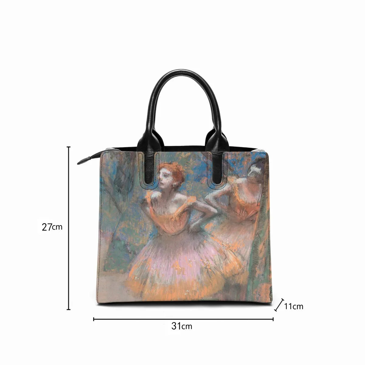 Two Dancers Ballet painting by Edgar Degas Handbag