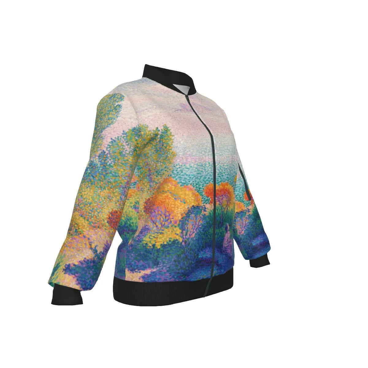 Two Women by the Shore Mediterranean Women’s Bomber Jacket