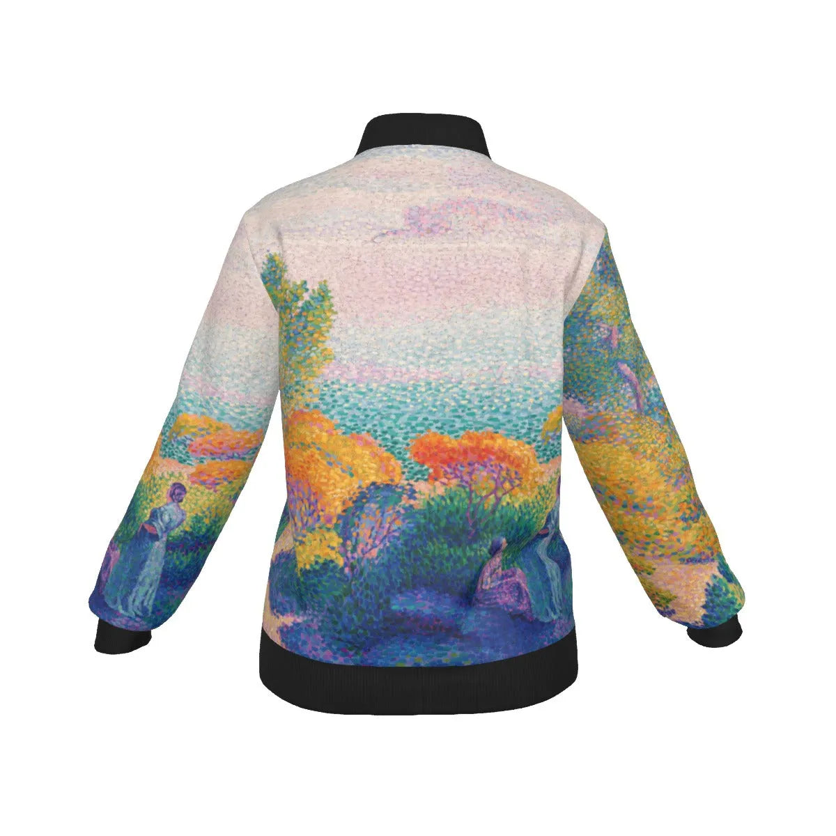 Two Women by the Shore Mediterranean Women’s Bomber Jacket