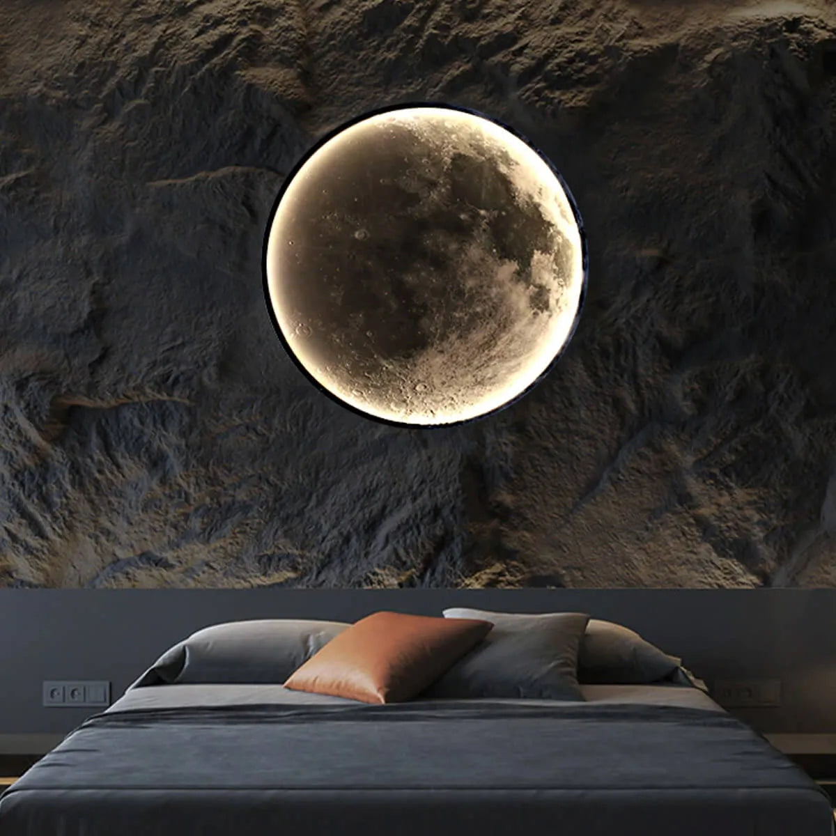 Universe Simple Bedside Lunar Wall Lamp Moon Home Decor Space Interior