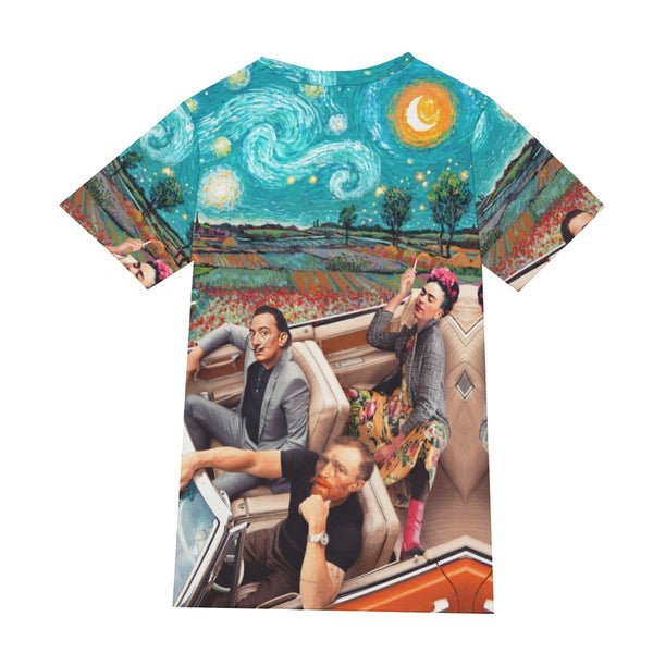 Van Gogh Dali and Fride Kahlo Iconic Artists T-Shirt