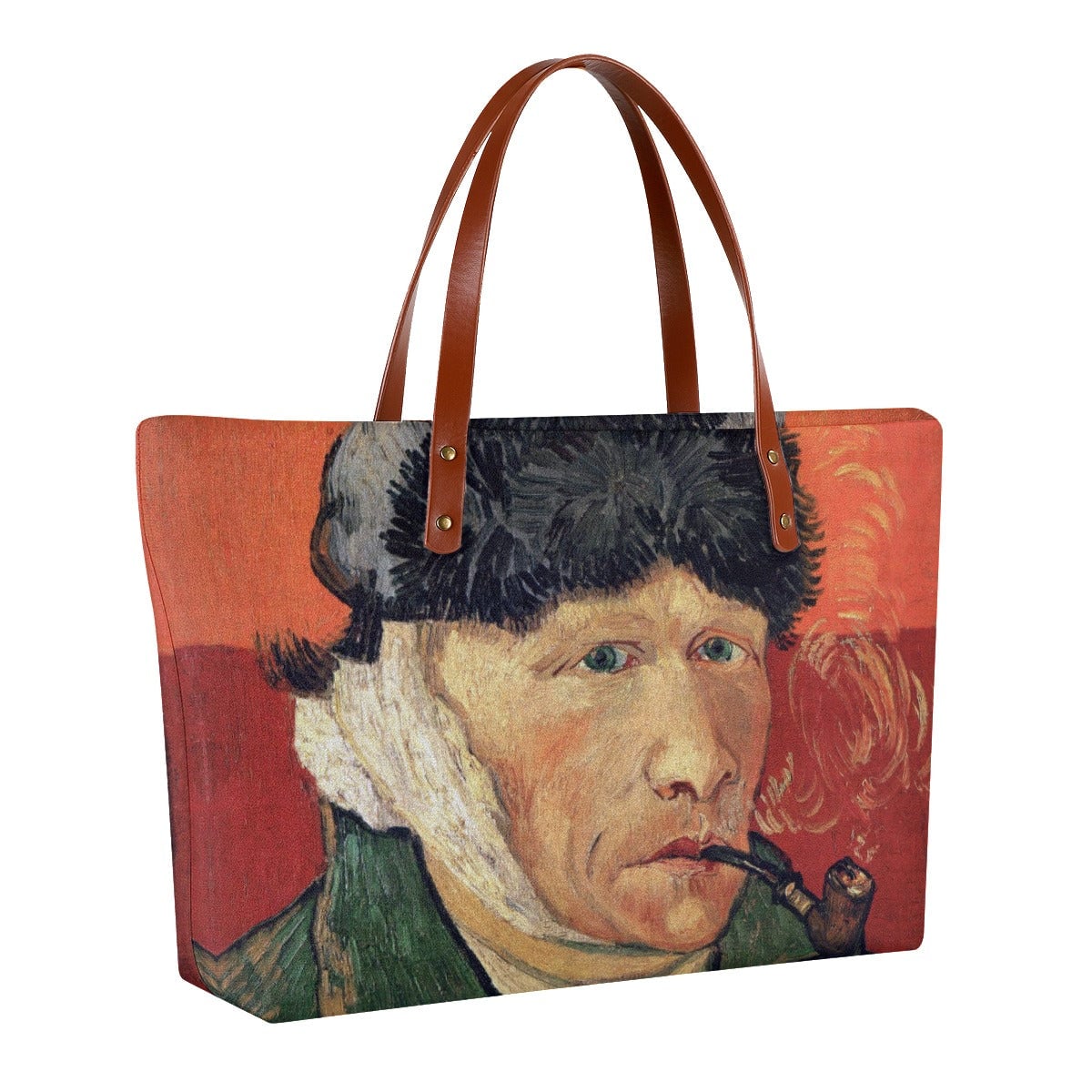 Van Gogh’s Self-Portrait with Bandaged Ear and Pipe Tote Bag