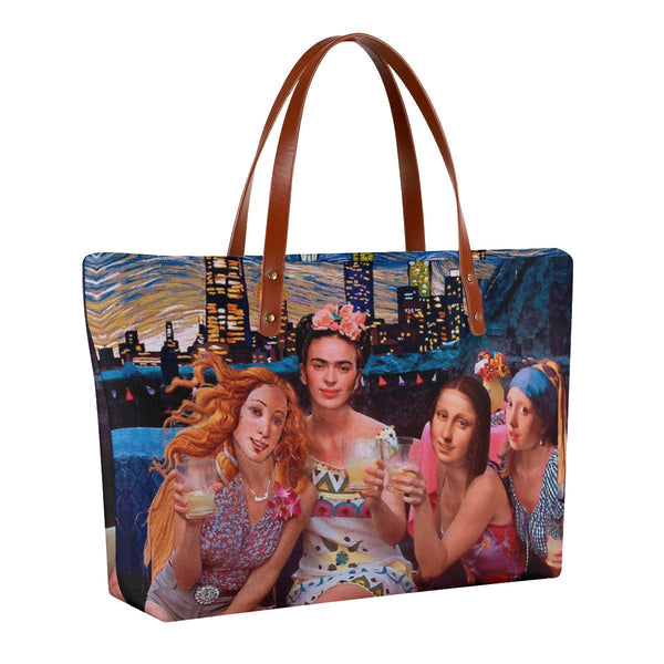 Venus Frida Mona and Vermeer’s Girls Night Tote Bag